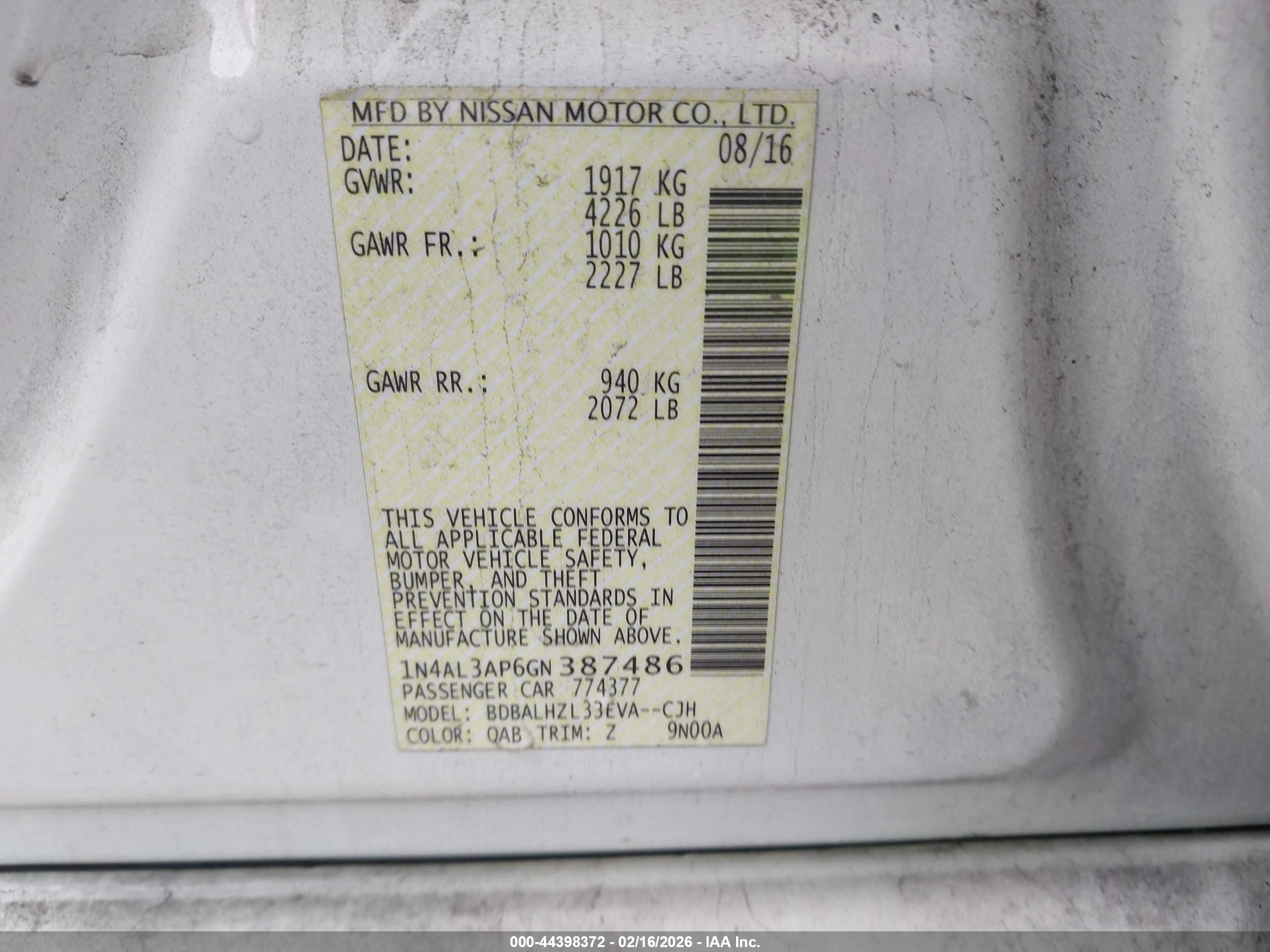 NISSAN ALTIMA image 9