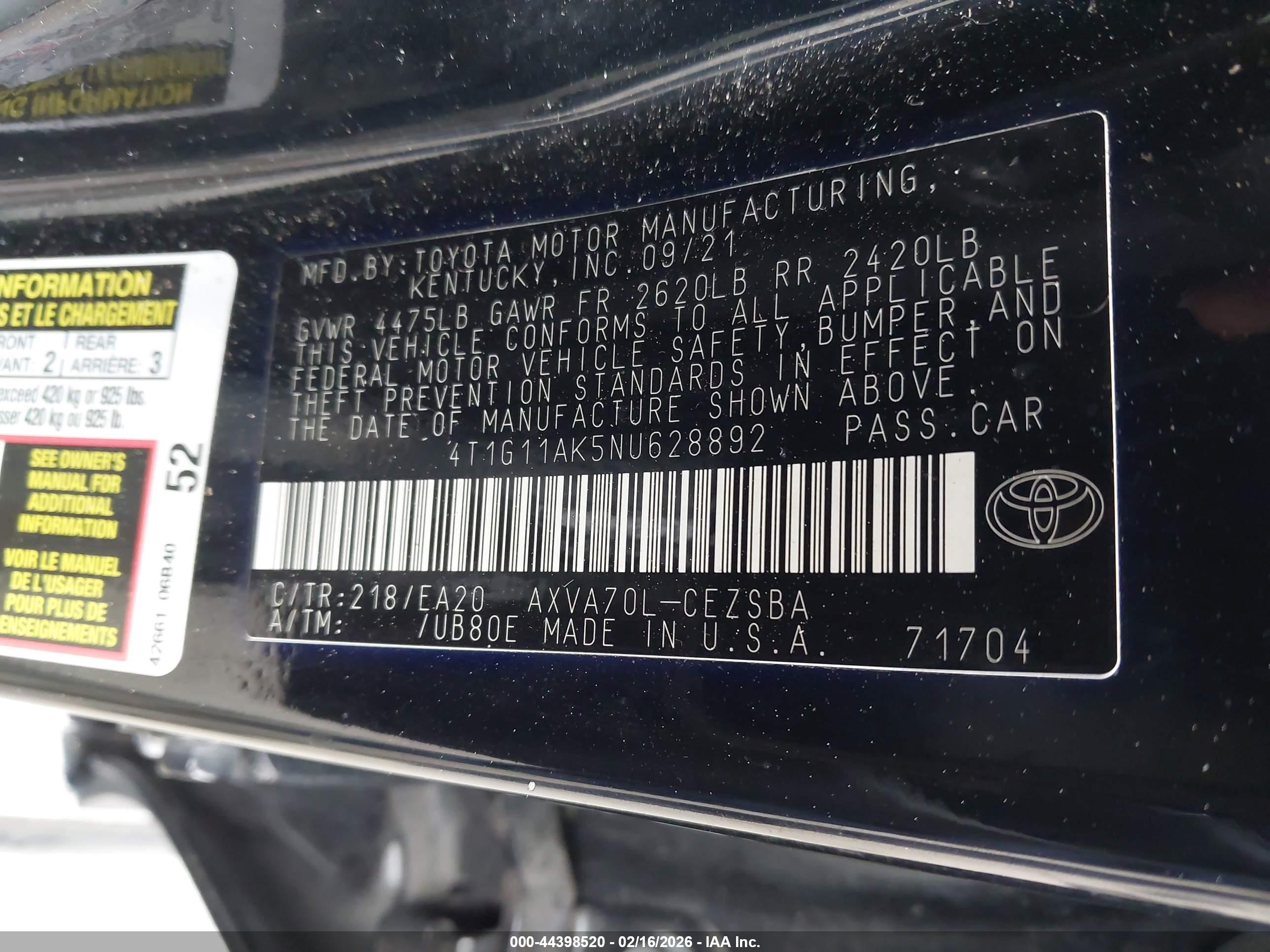 TOYOTA CAMRY image 9