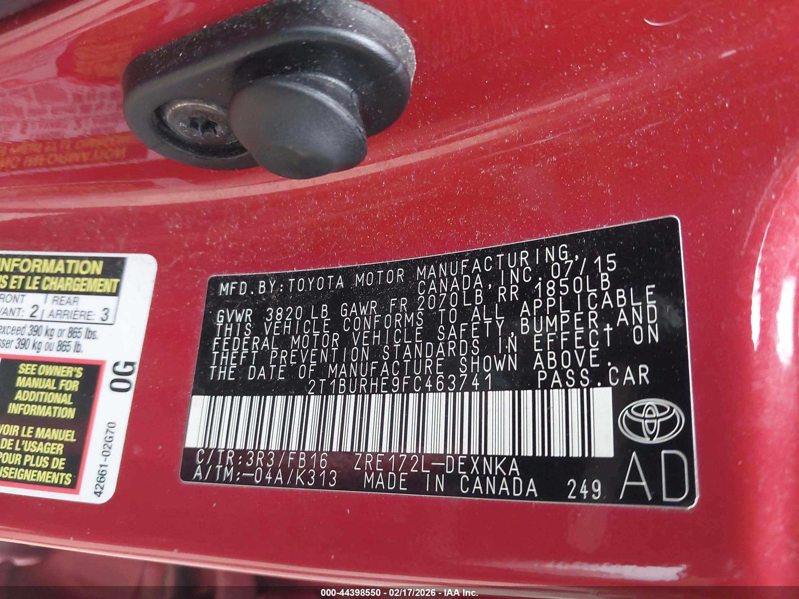 TOYOTA COROLLA image 9