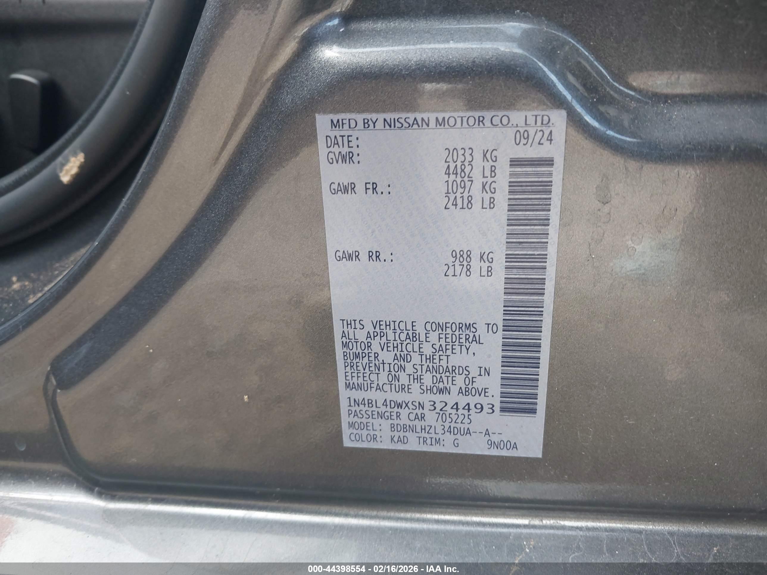 NISSAN ALTIMA image 9