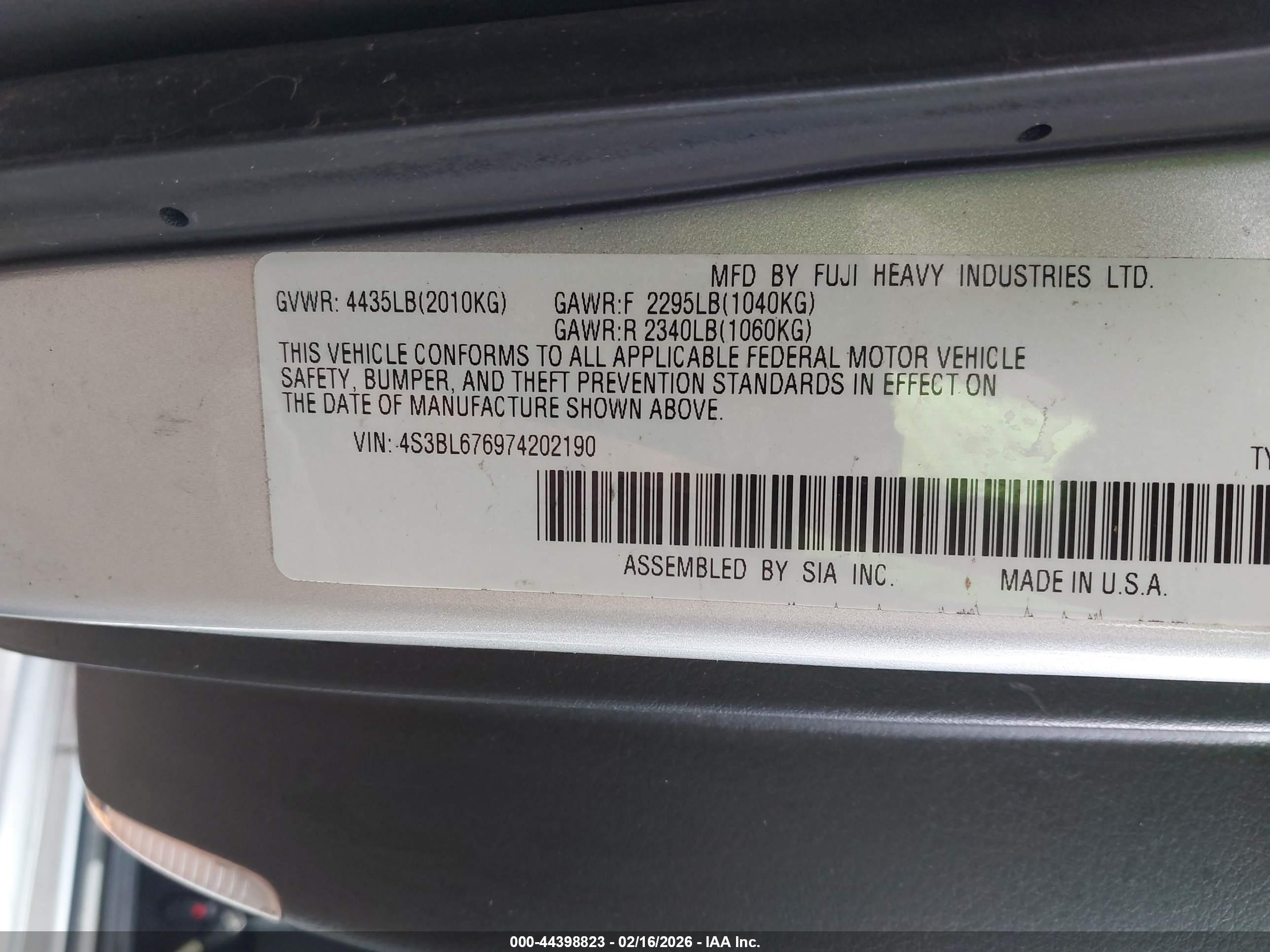 SUBARU LEGACY image 9