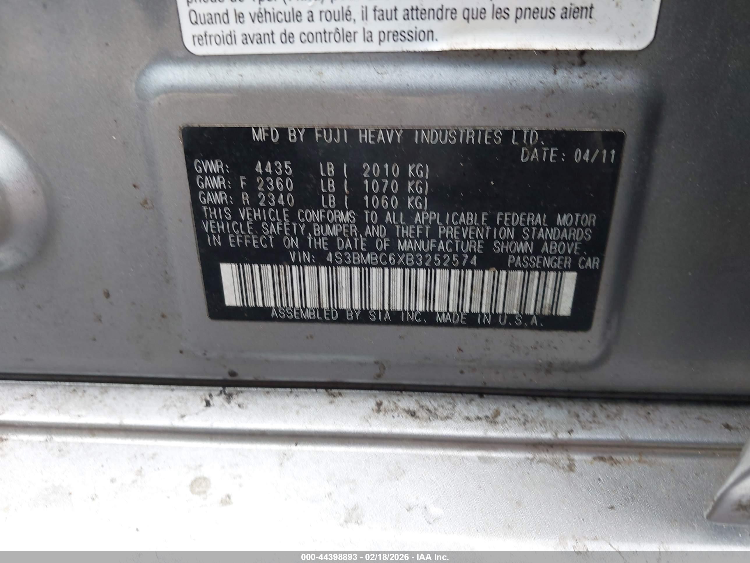 SUBARU LEGACY image 9