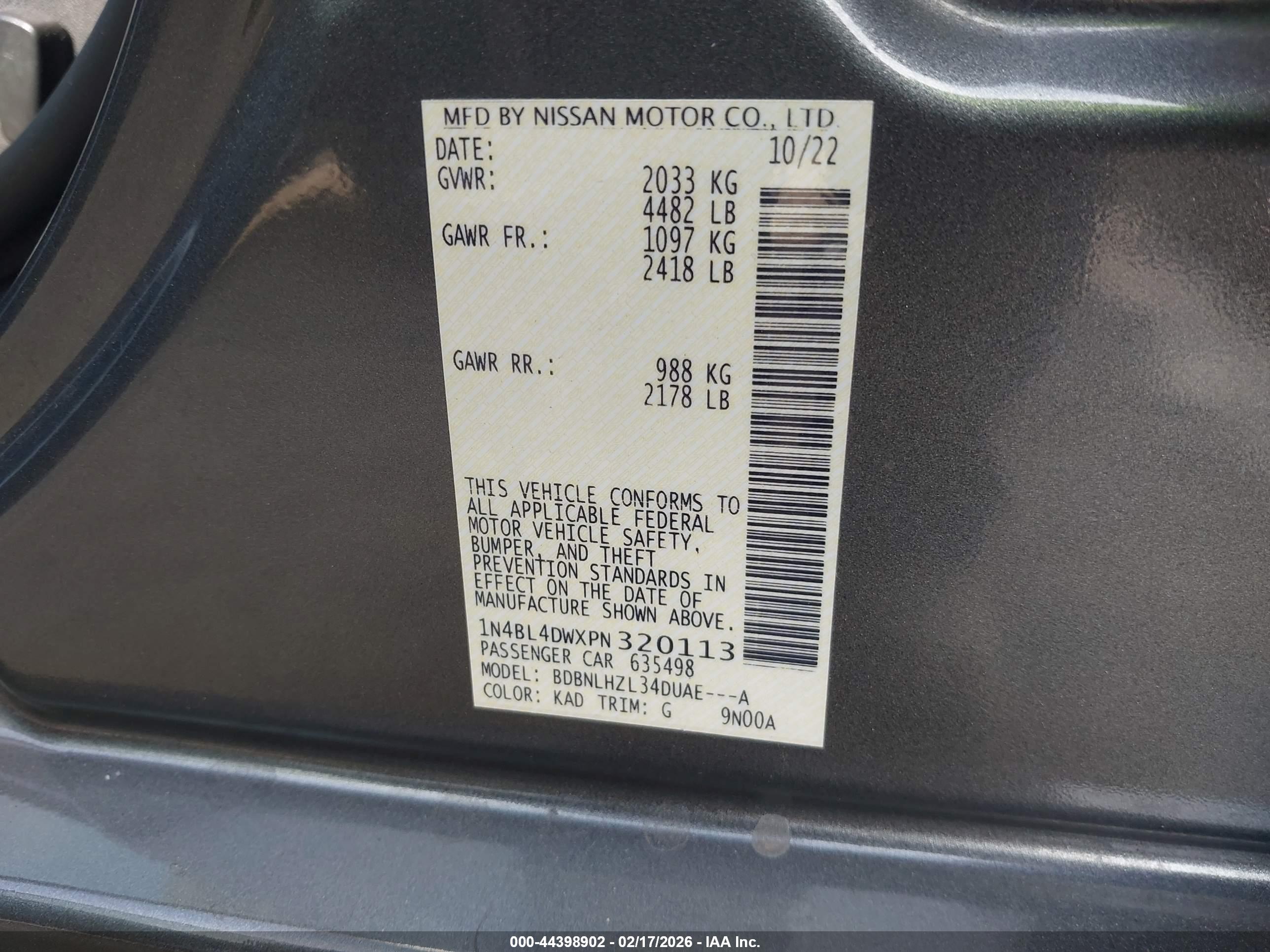 NISSAN ALTIMA image 9