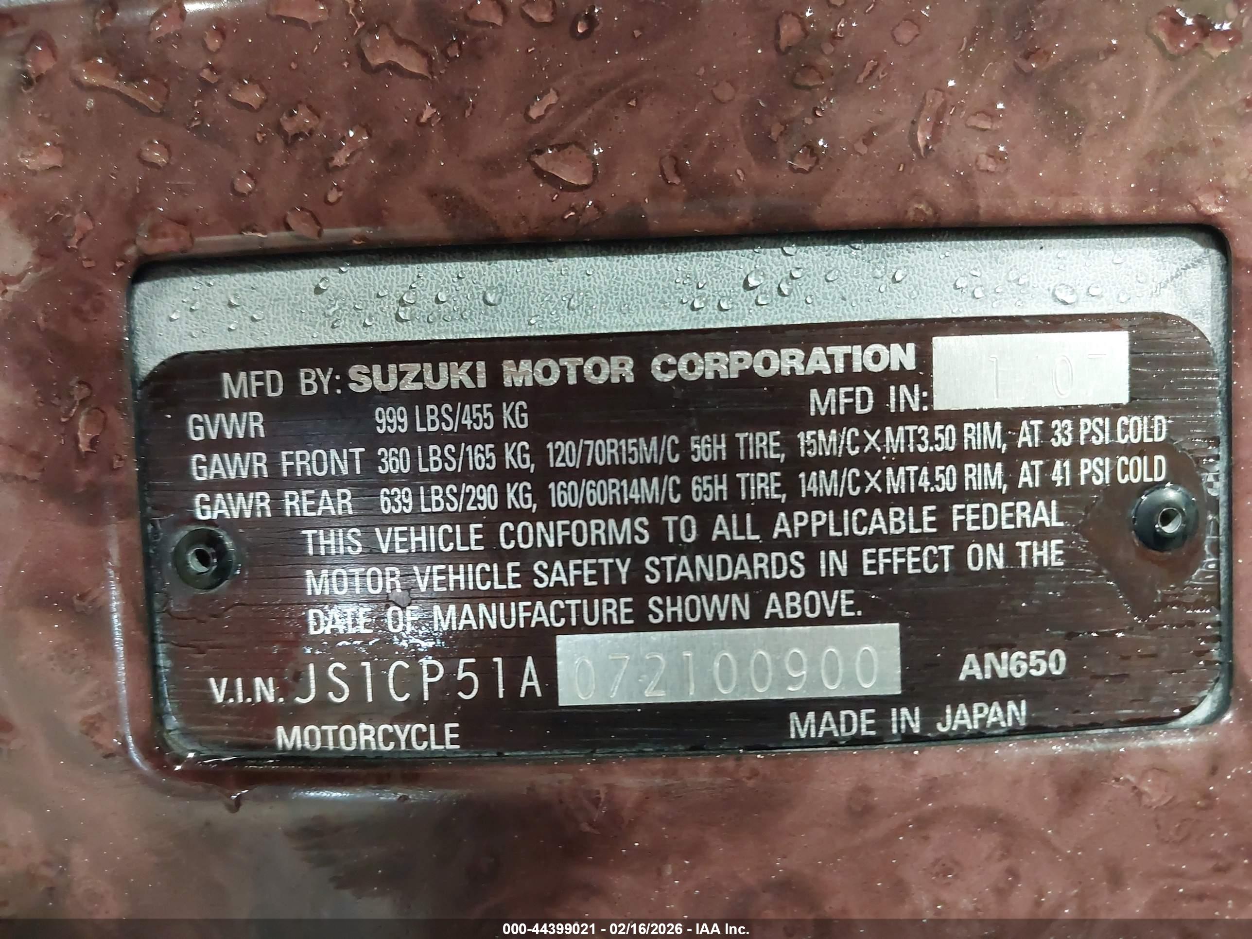 SUZUKI AN650 image 10