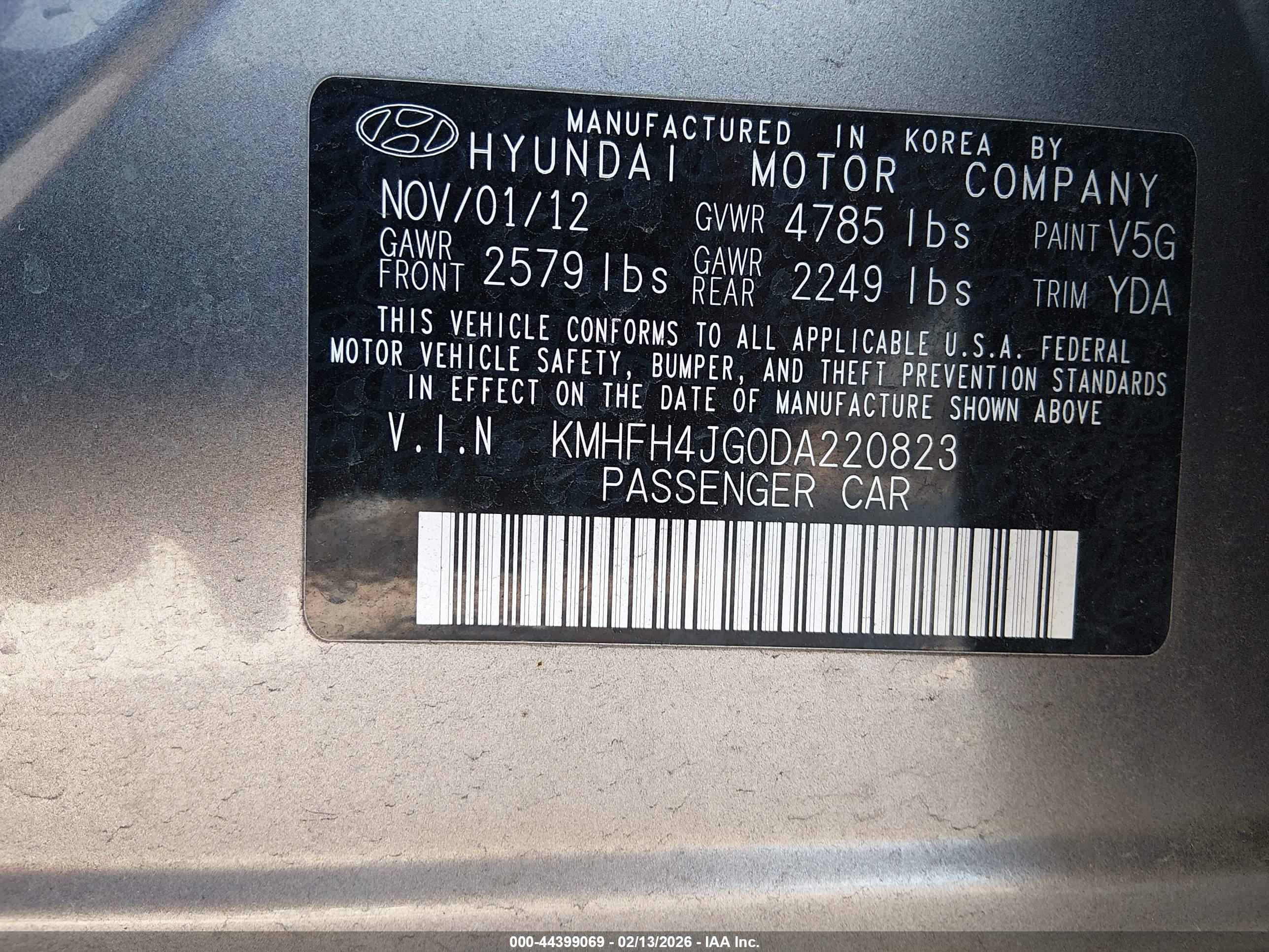 HYUNDAI AZERA image 9