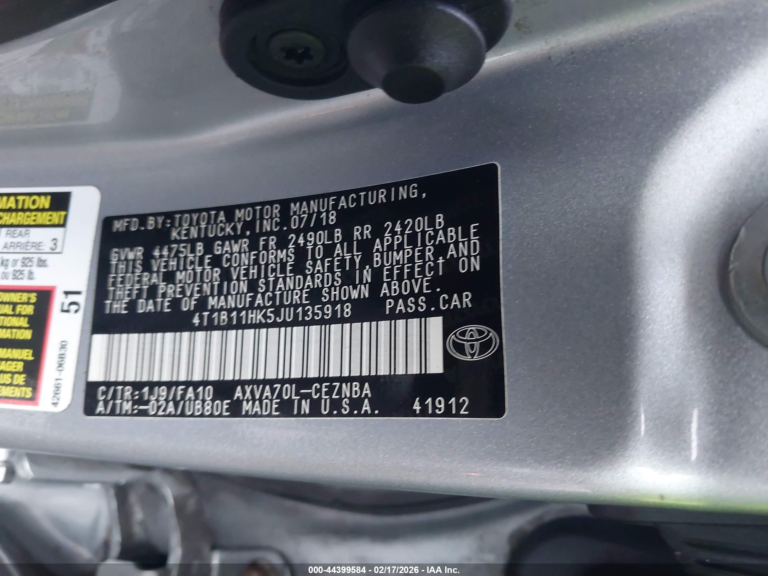 TOYOTA CAMRY image 9