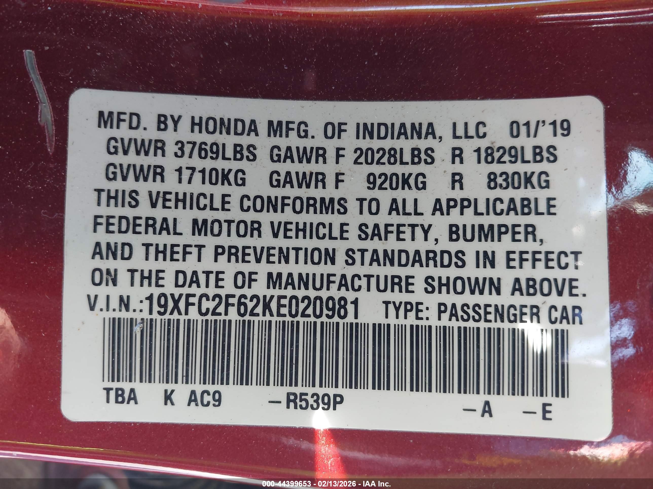 HONDA CIVIC image 9