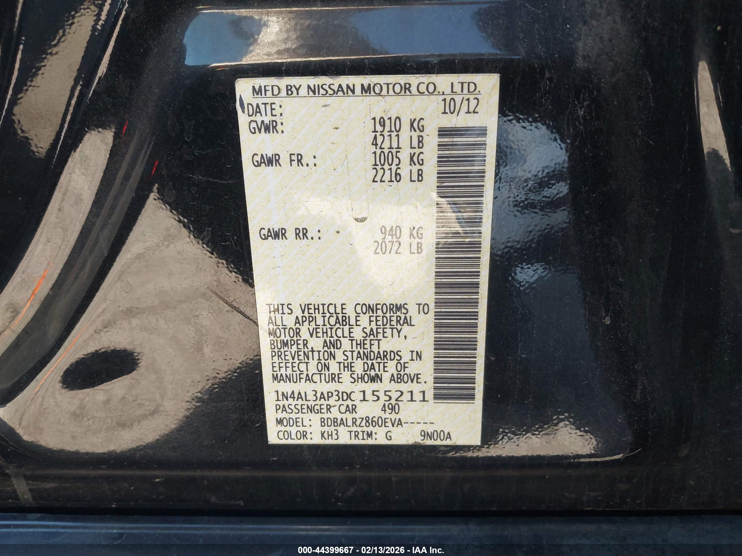 NISSAN ALTIMA image 9
