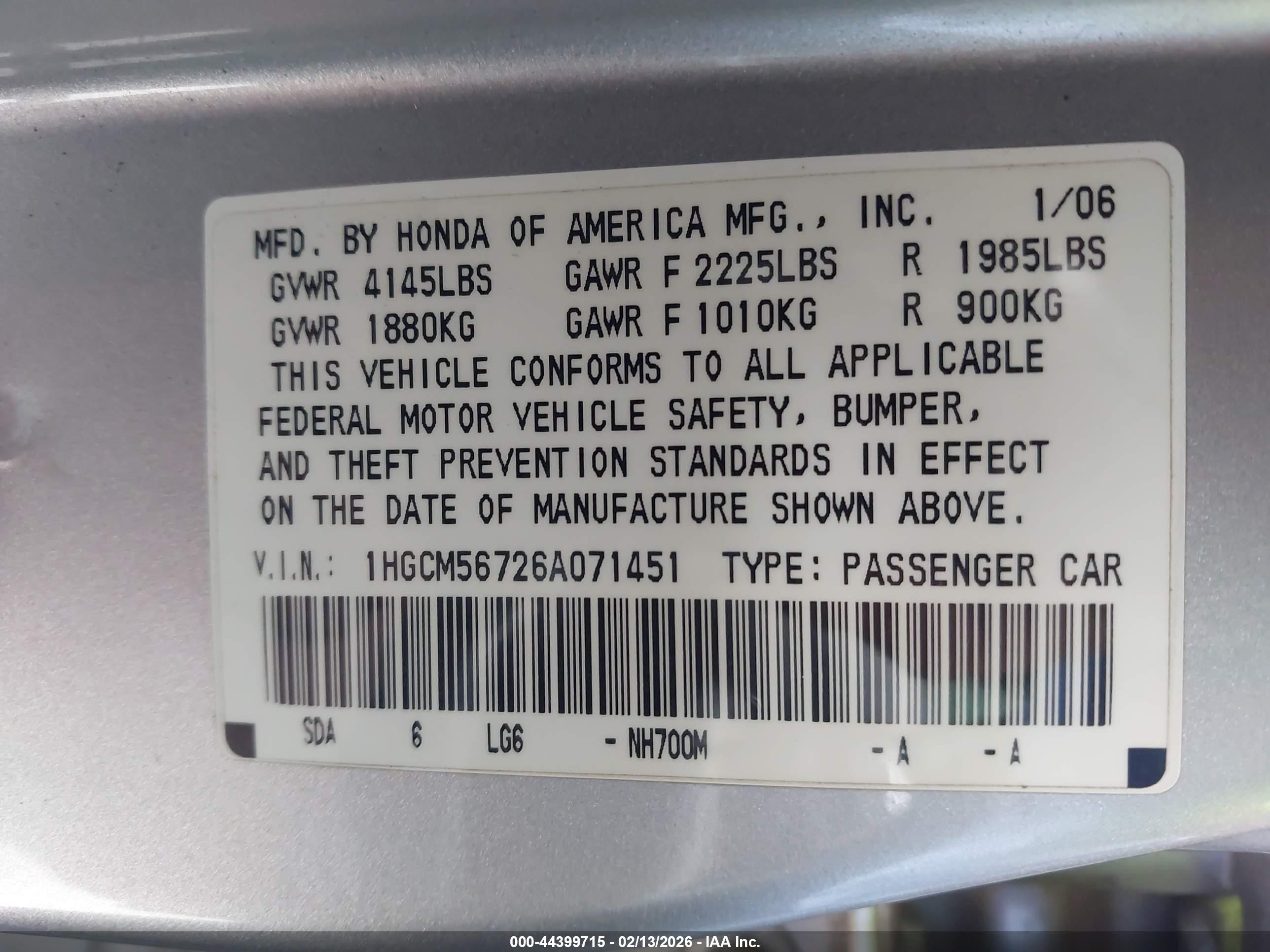 HONDA ACCORD image 9