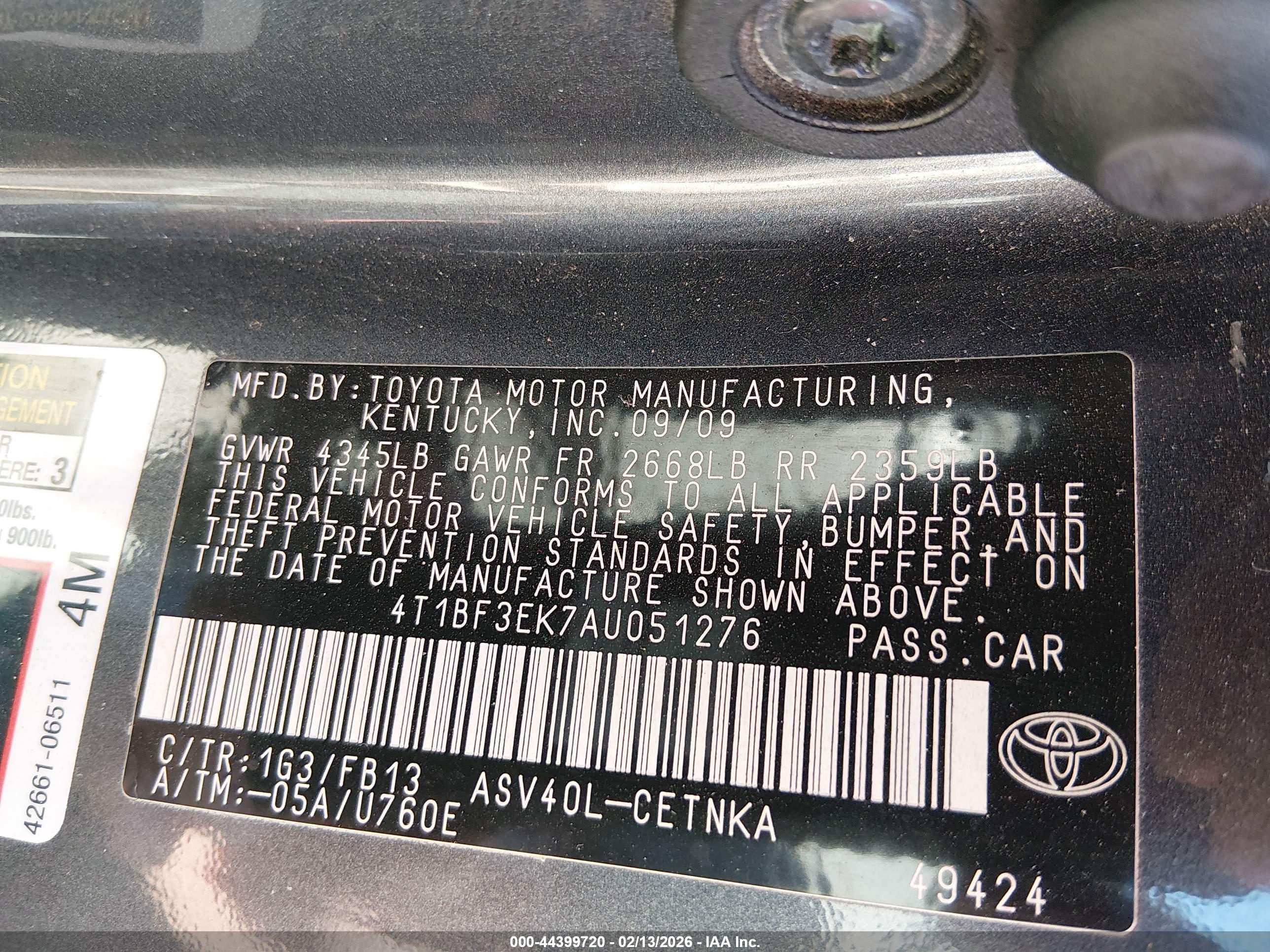 TOYOTA CAMRY image 9