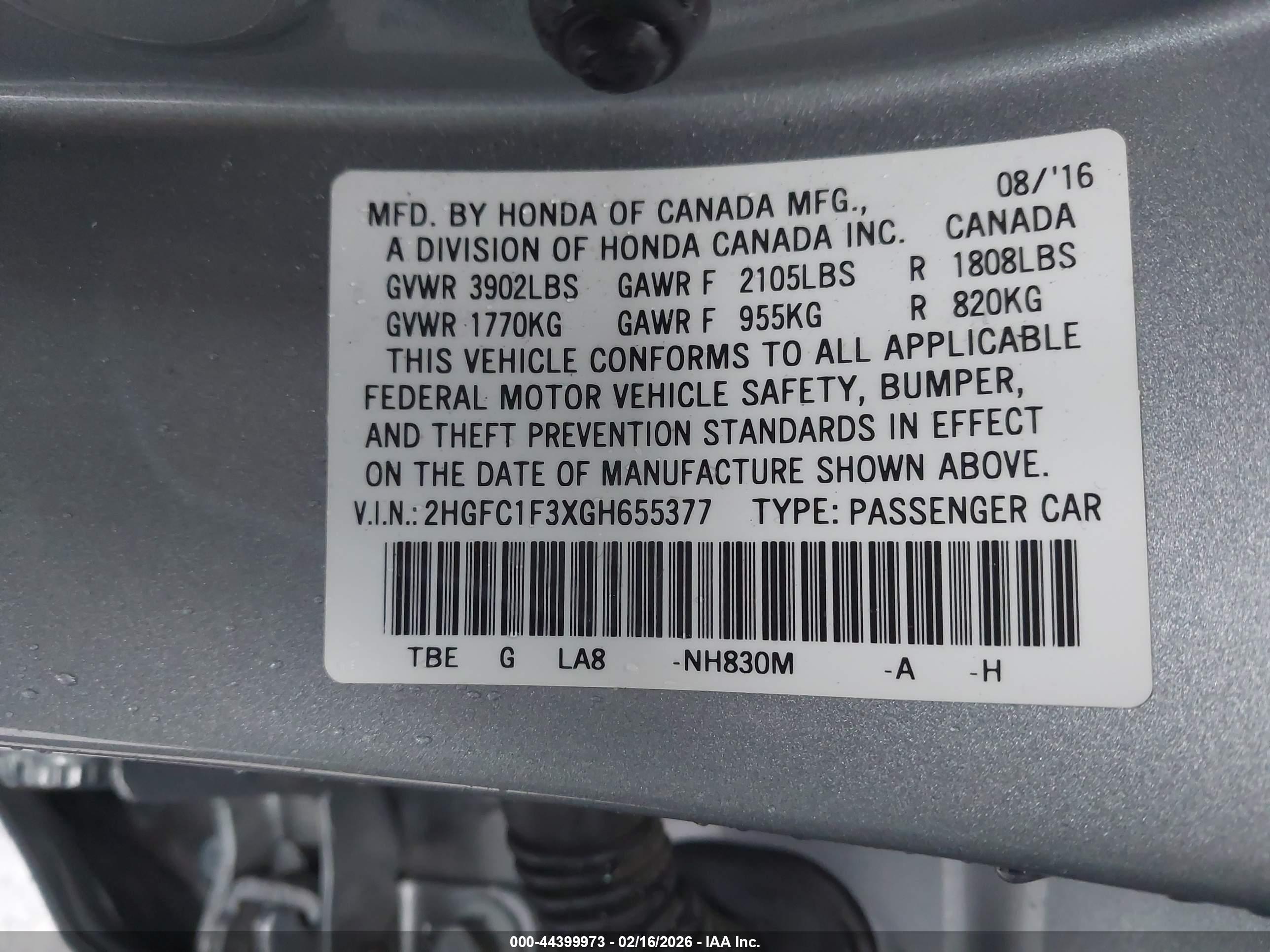 HONDA CIVIC image 9