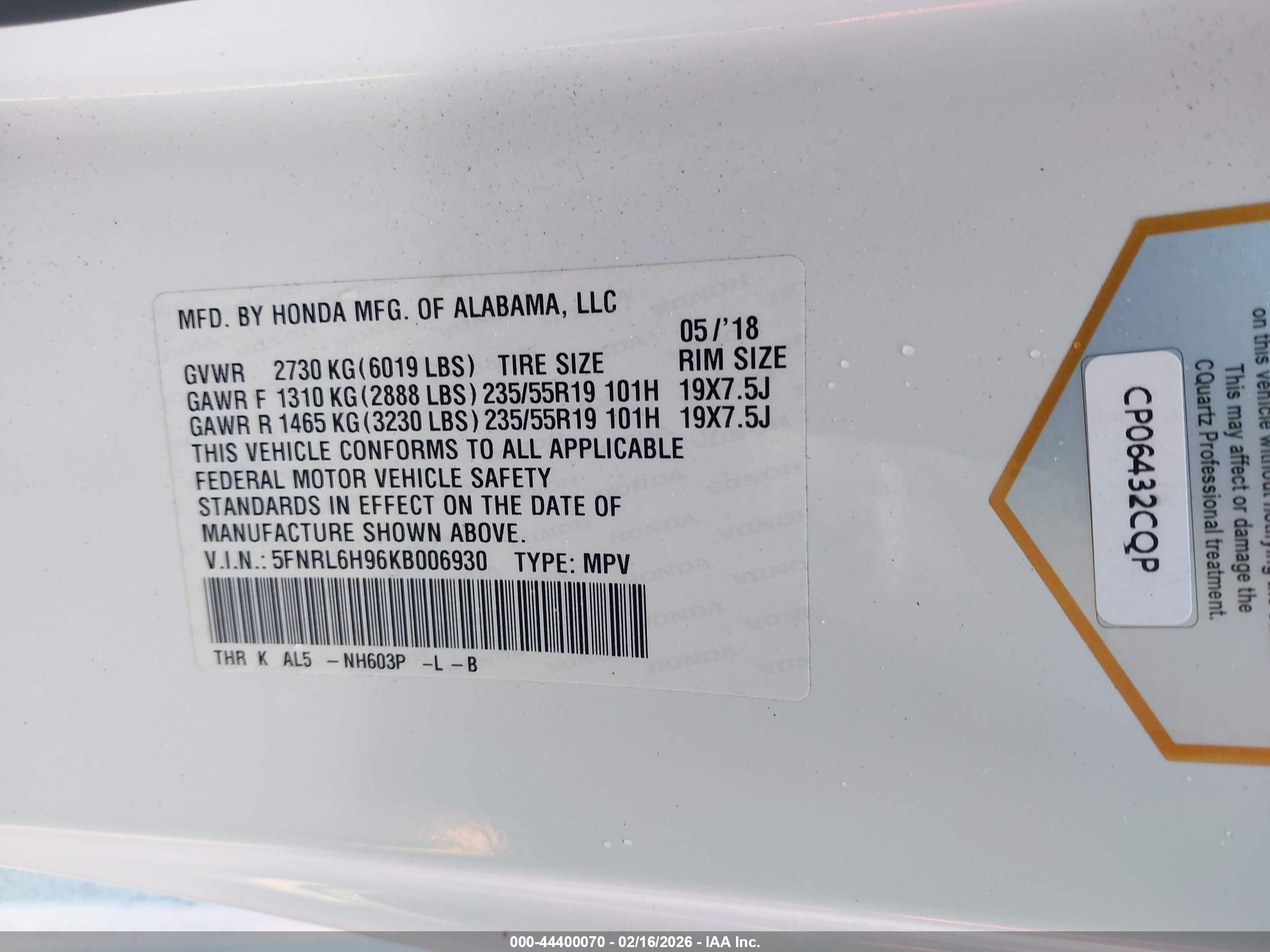 HONDA ODYSSEY image 9