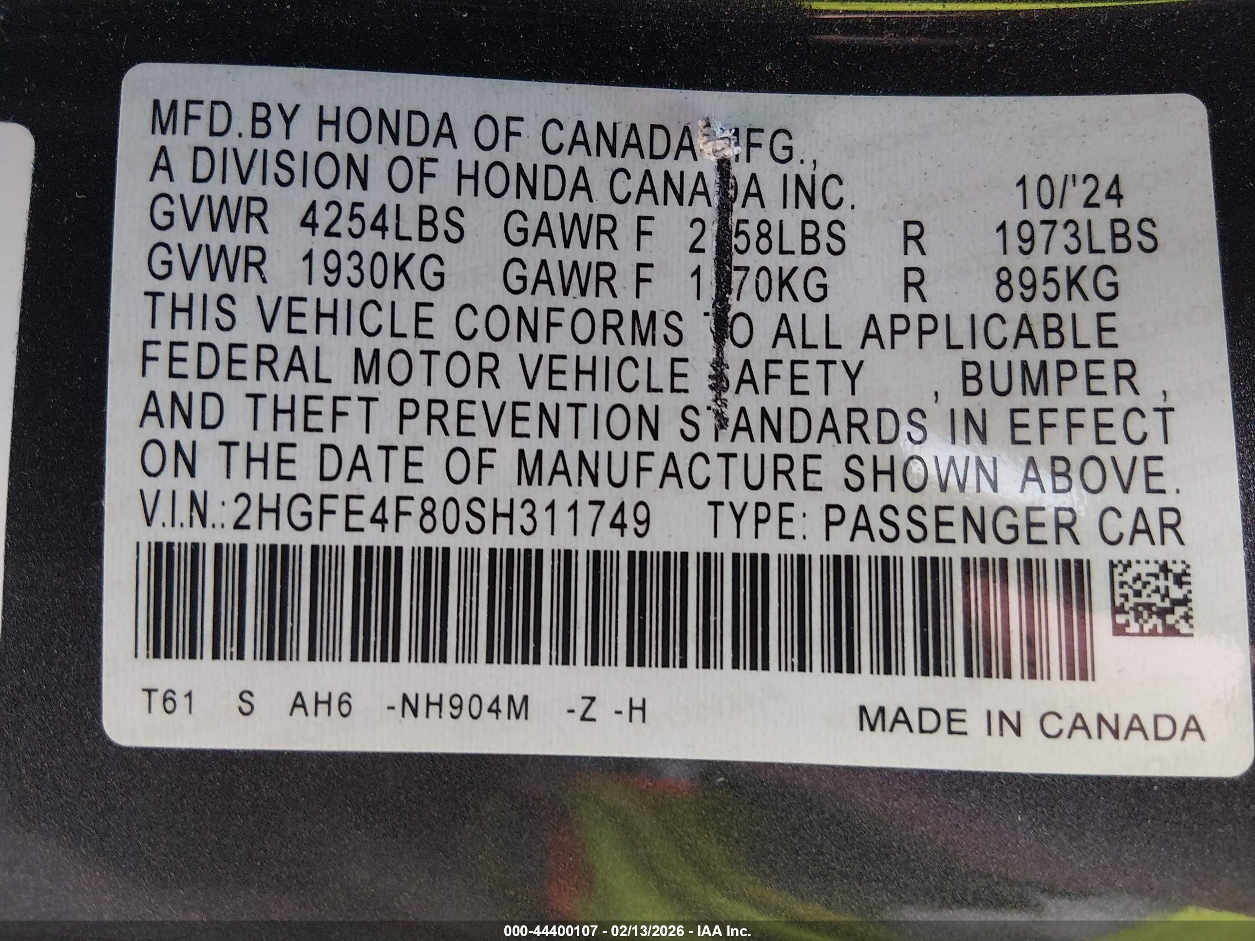 HONDA CIVIC image 9
