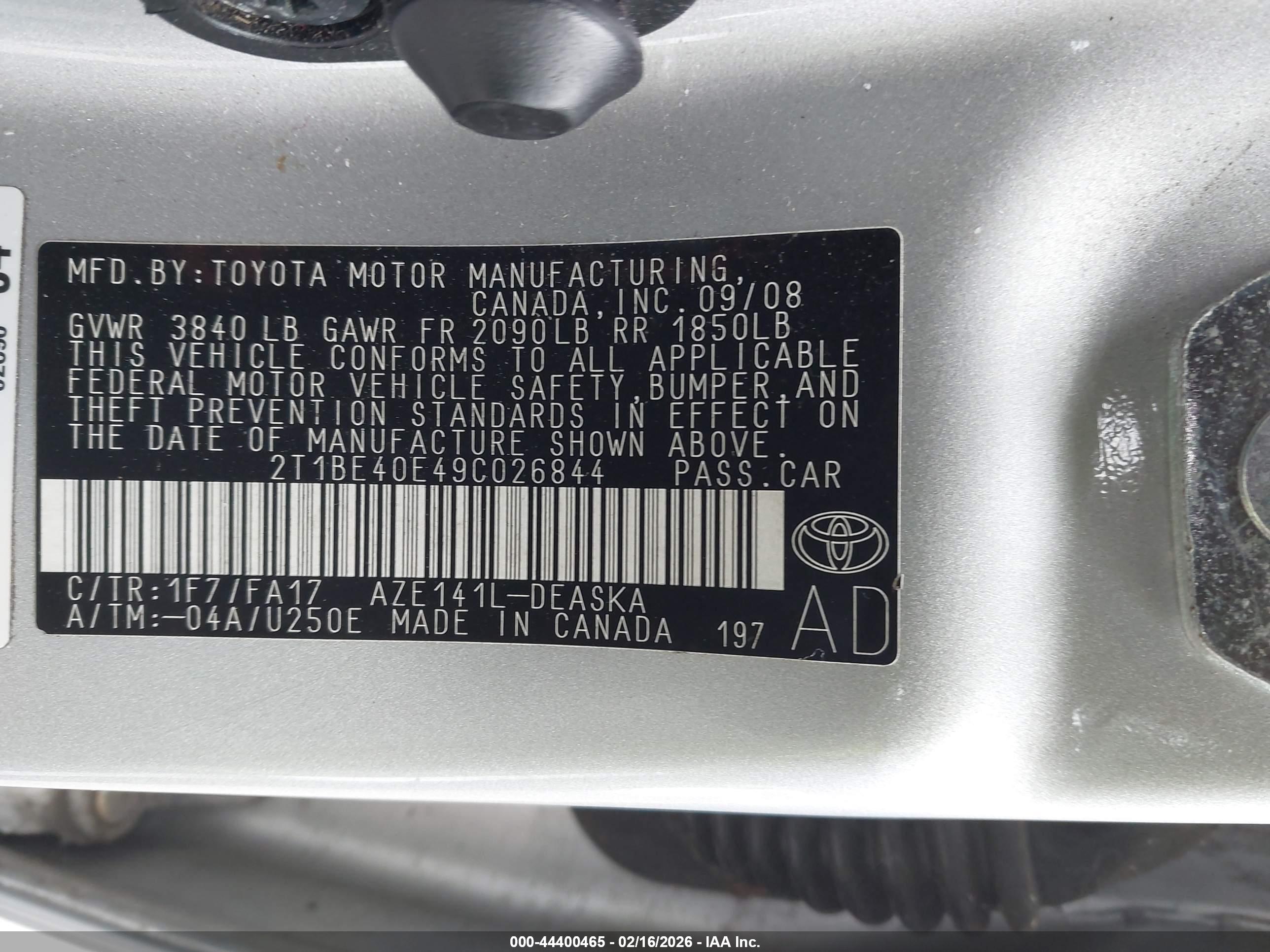 TOYOTA COROLLA image 9