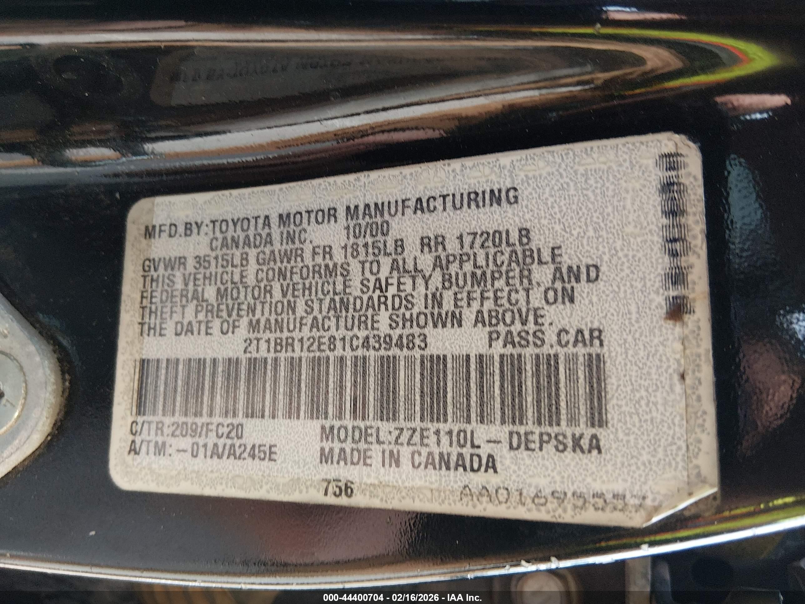 TOYOTA COROLLA image 9