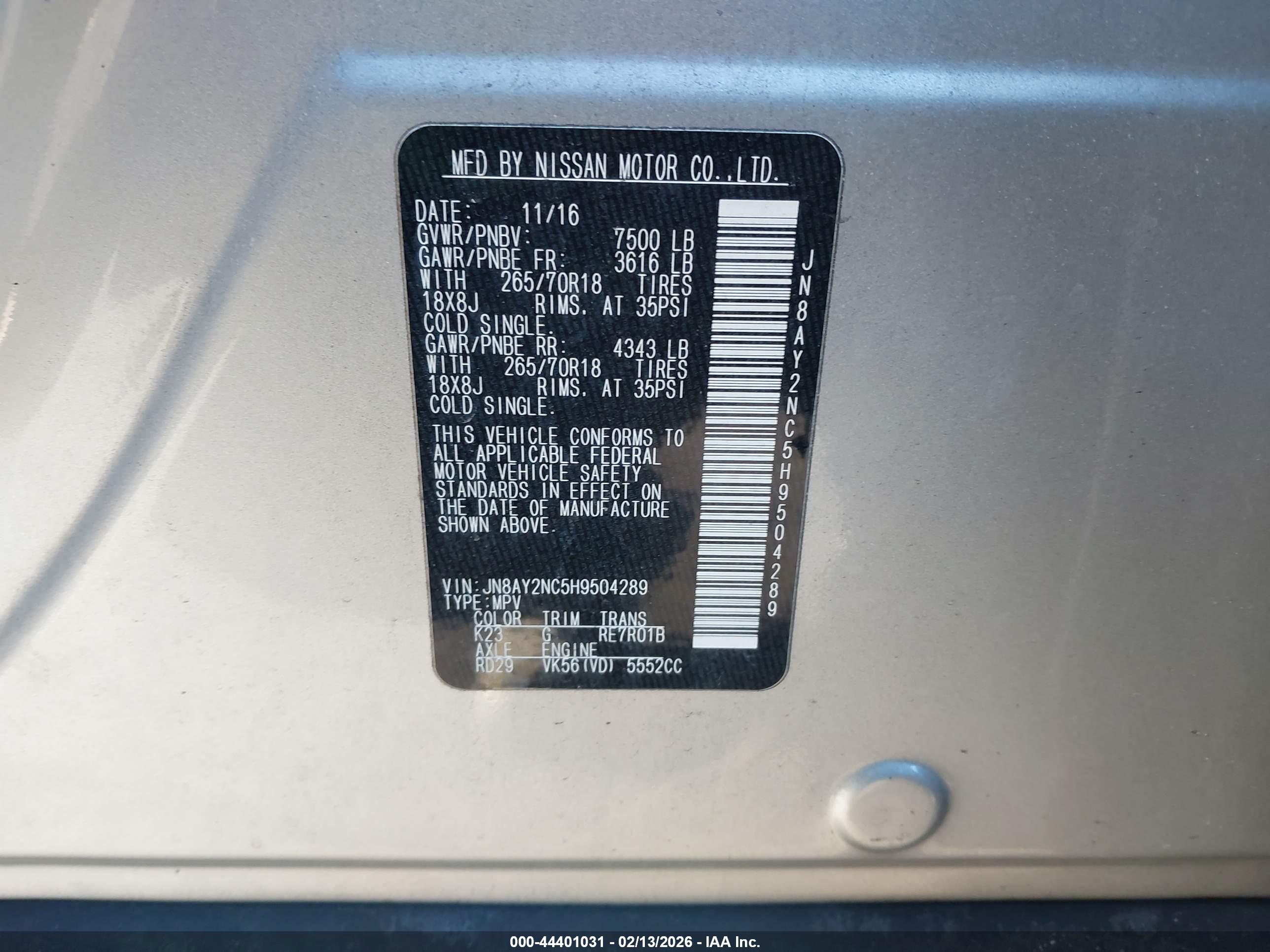 NISSAN ARMADA image 9