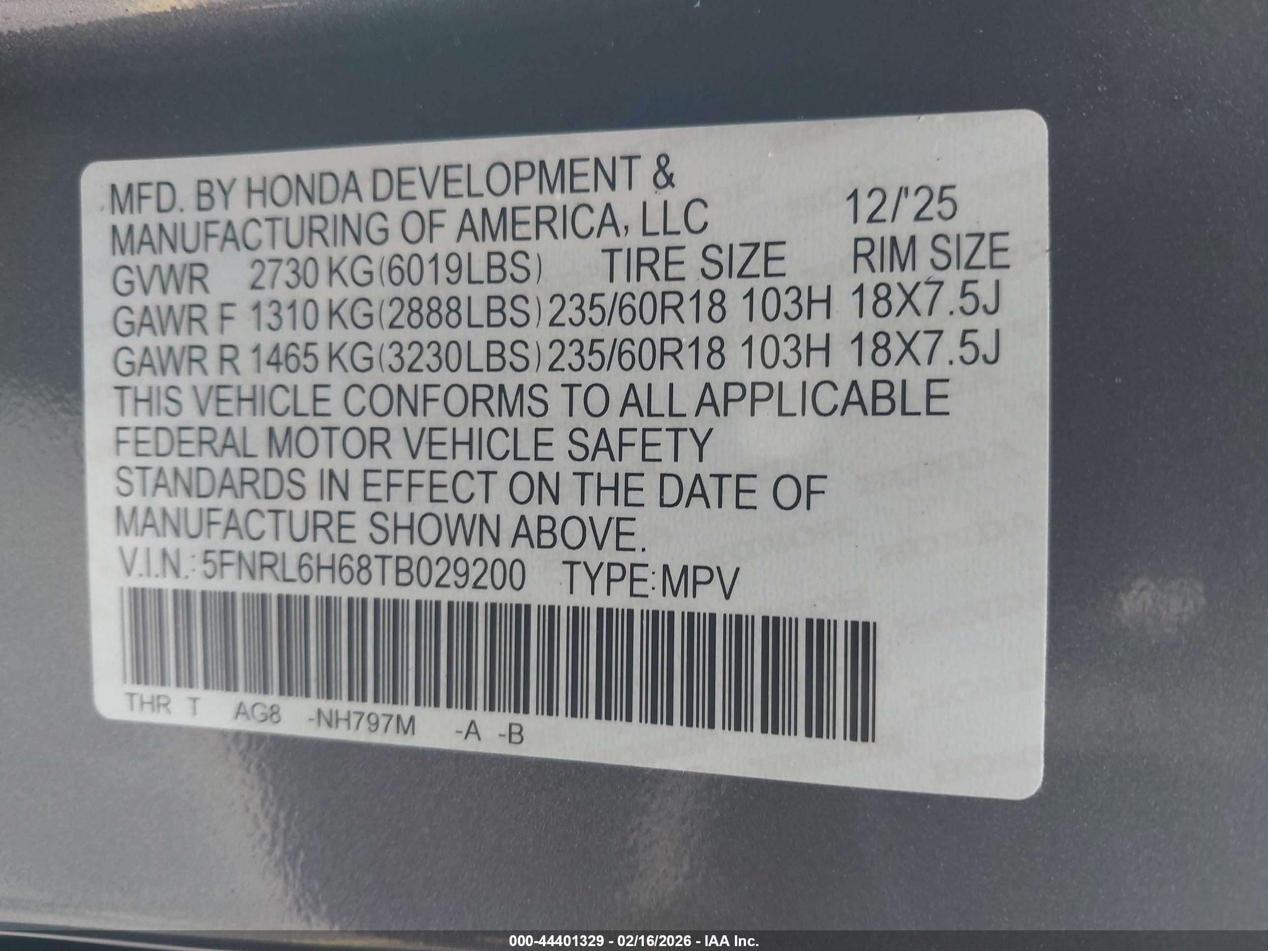 HONDA ODYSSEY image 9