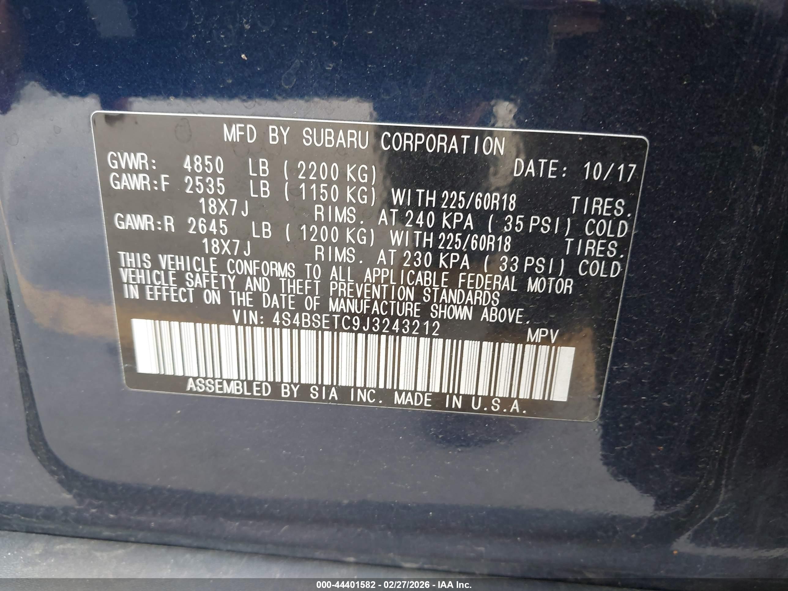 SUBARU OUTBACK image 9