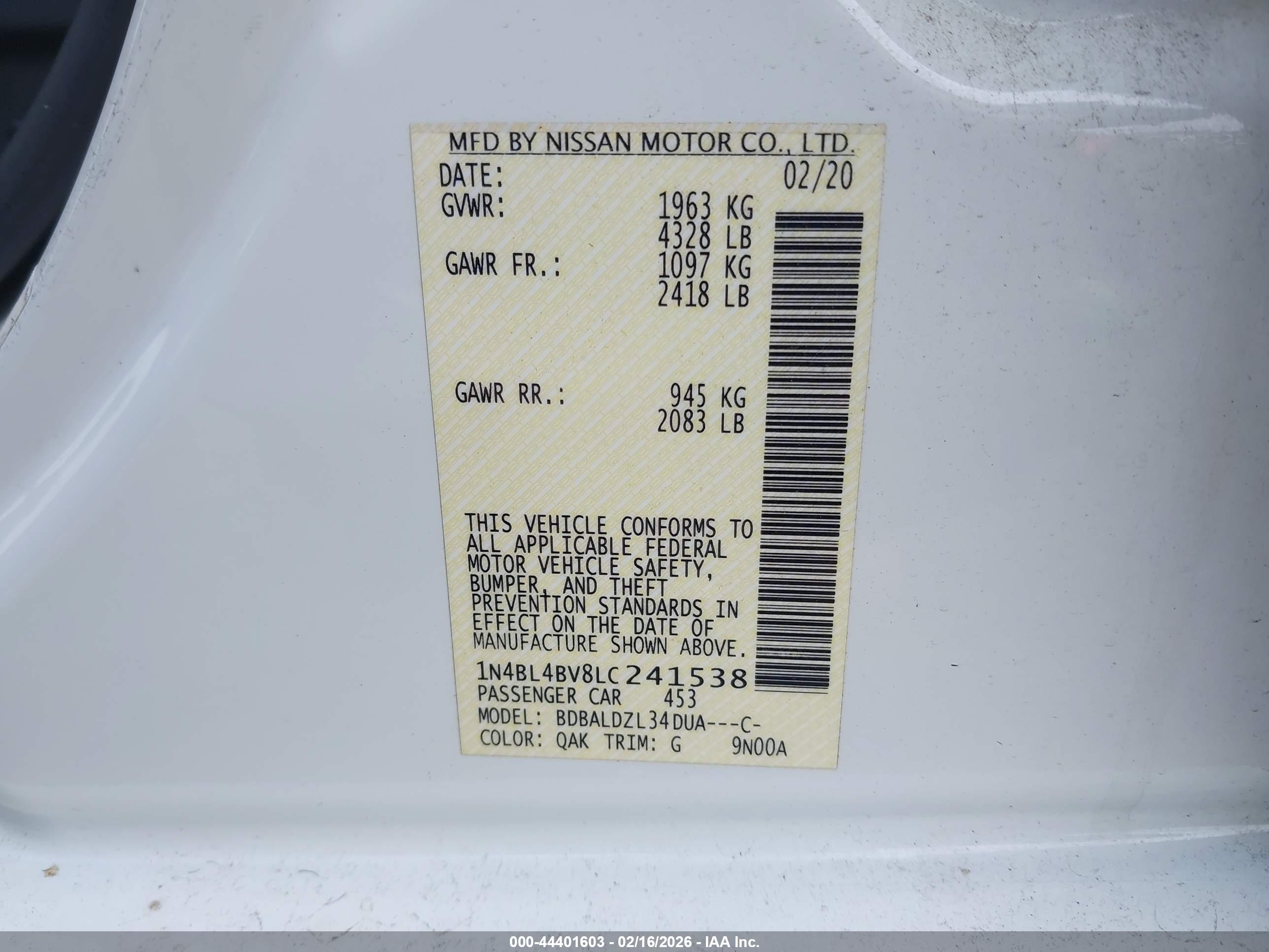 NISSAN ALTIMA image 9