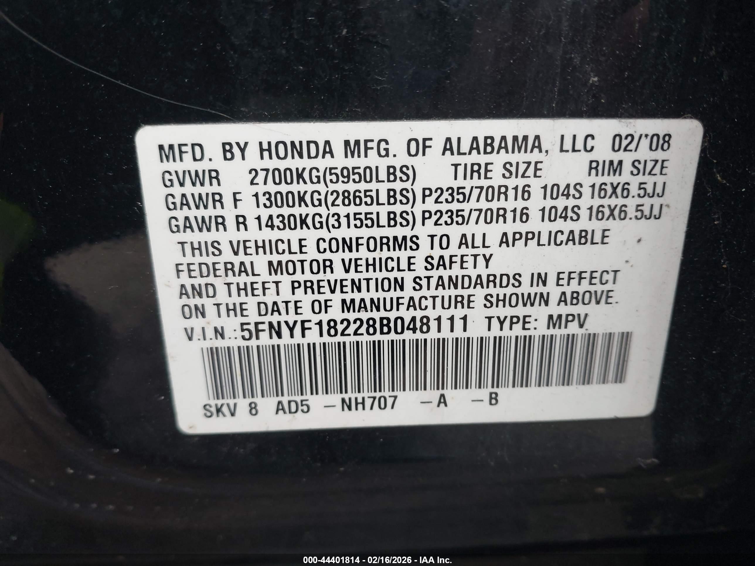 HONDA PILOT image 9