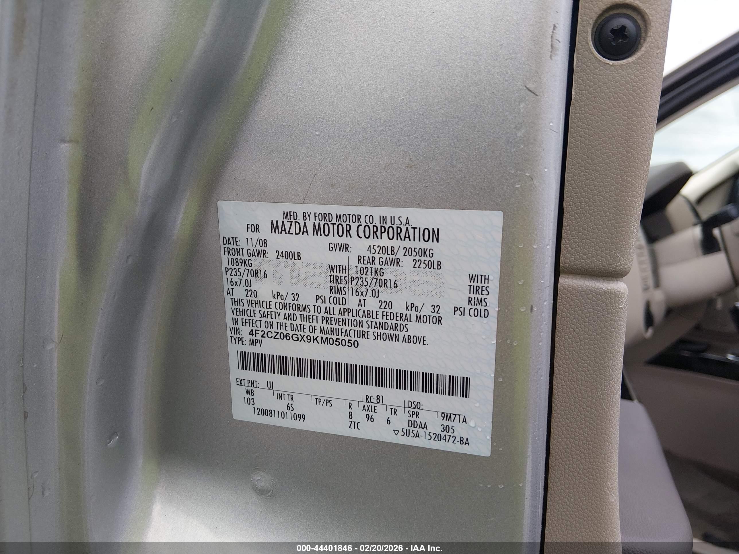 MAZDA TRIBUTE image 9
