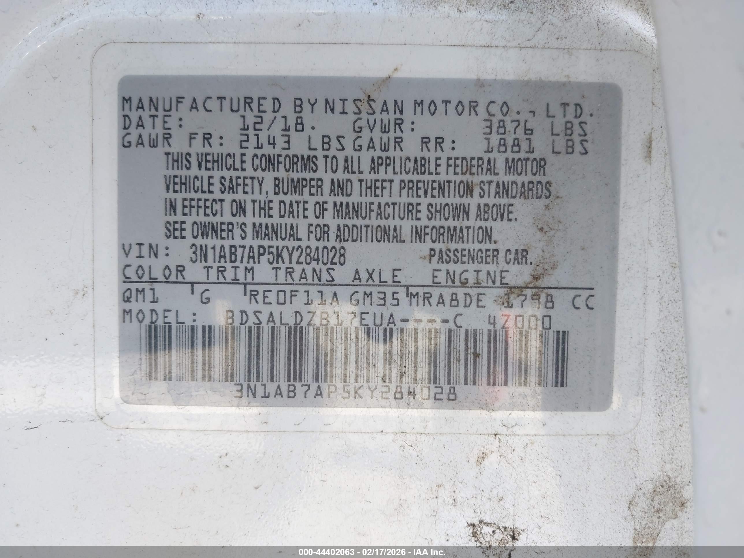 NISSAN SENTRA image 9