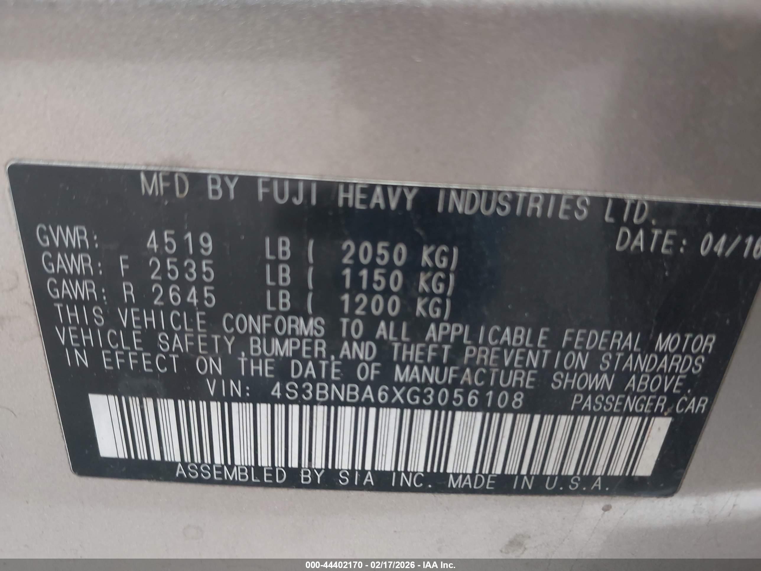 SUBARU LEGACY image 9