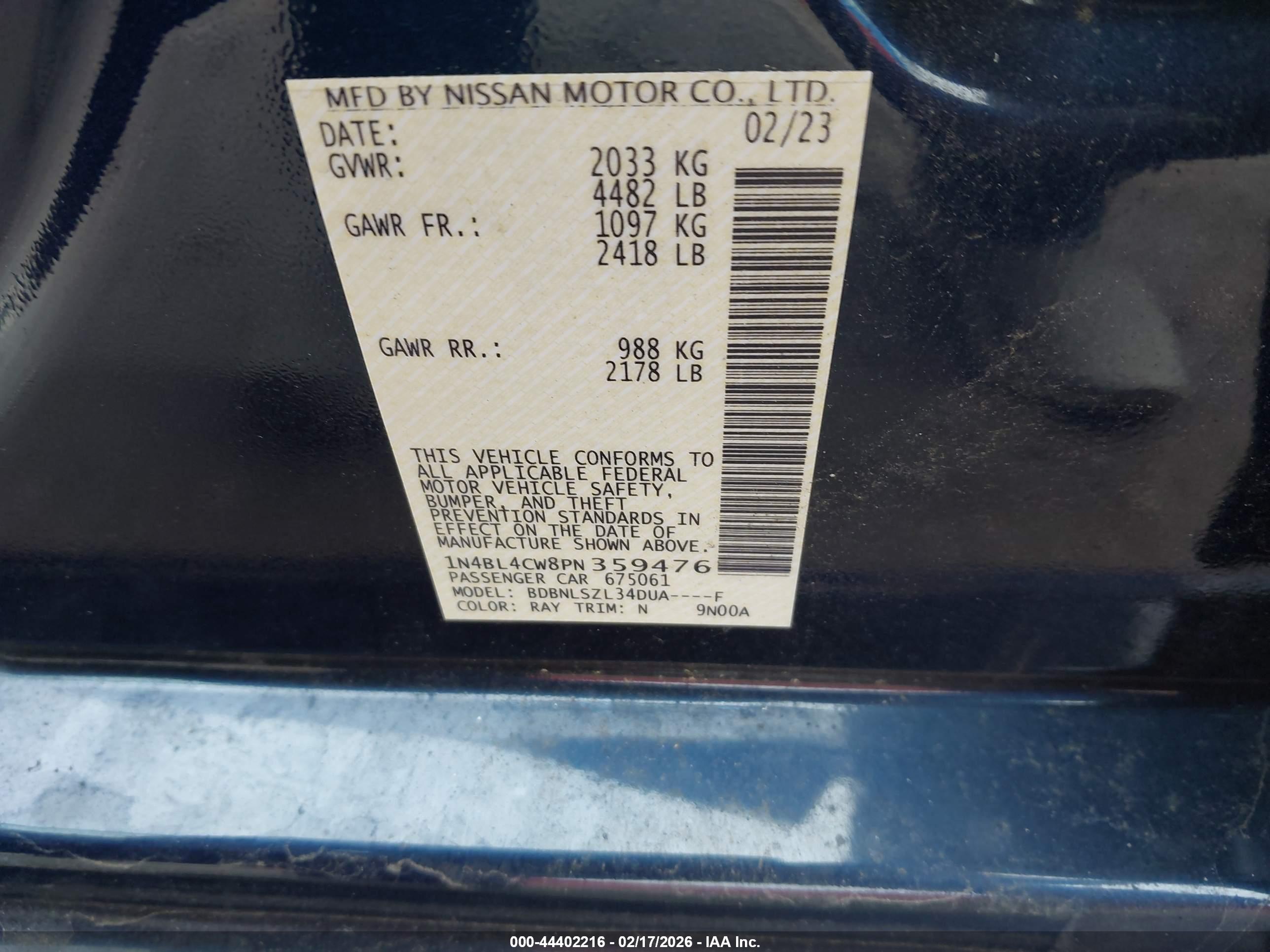 NISSAN ALTIMA image 9