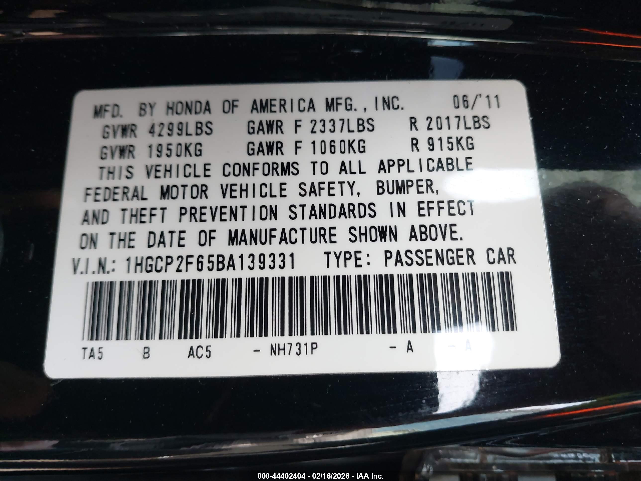 HONDA ACCORD image 9