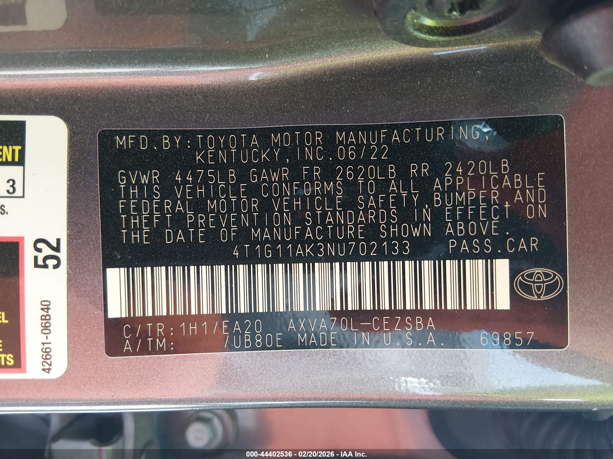 TOYOTA CAMRY image 9