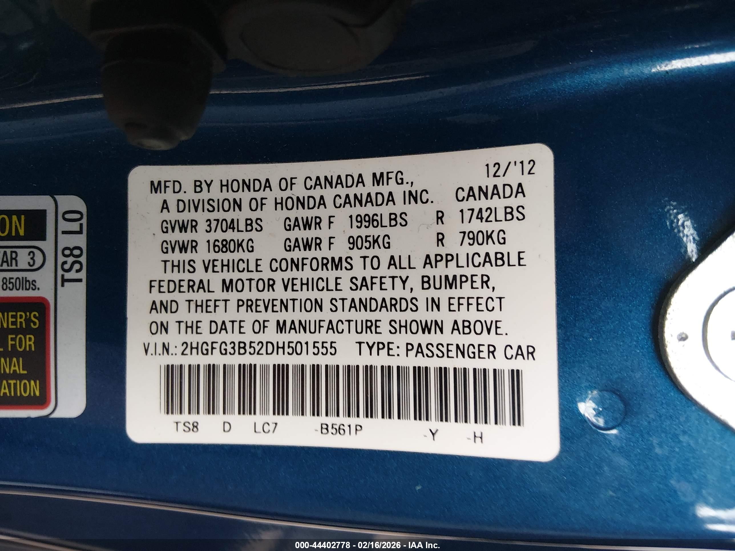 HONDA CIVIC image 9
