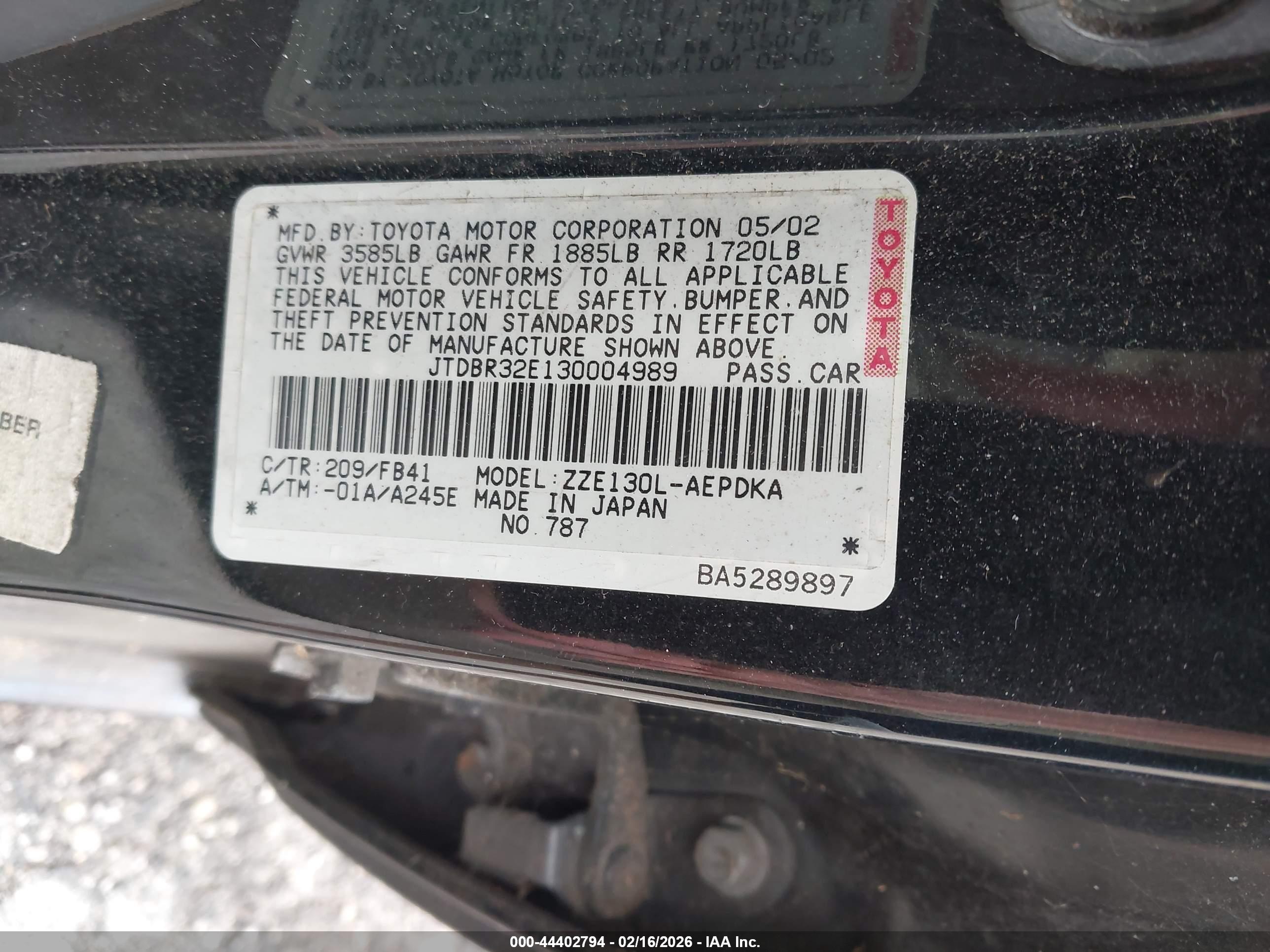 TOYOTA COROLLA image 9