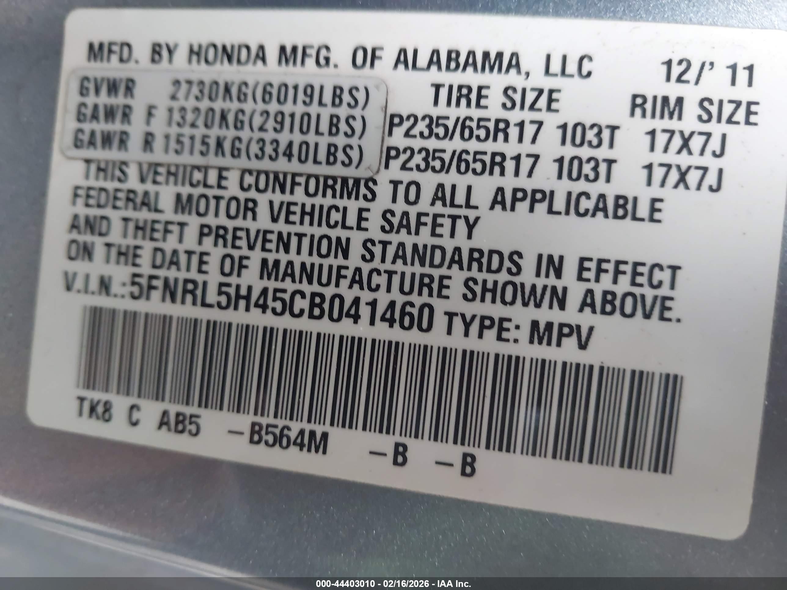 HONDA ODYSSEY image 9