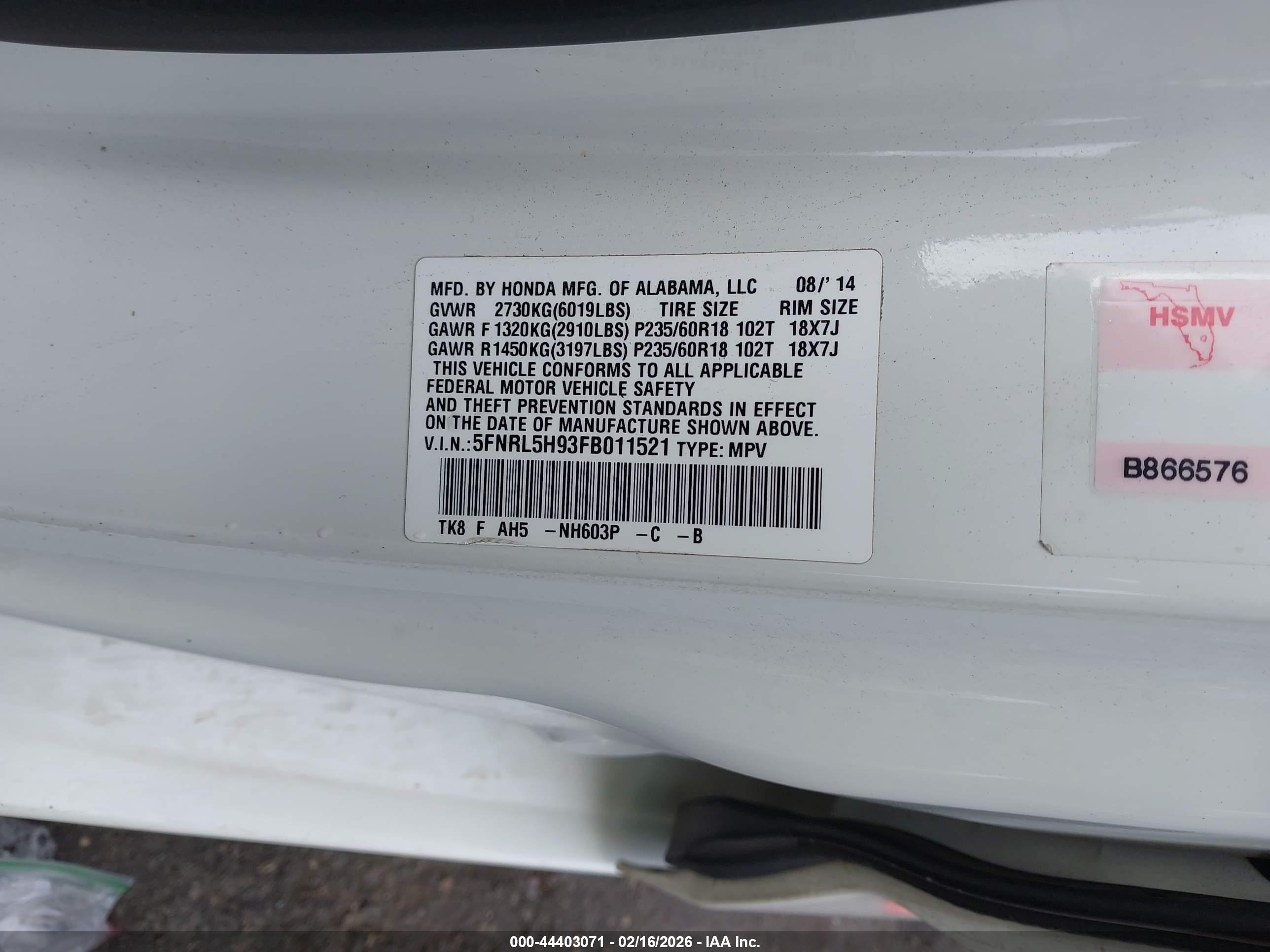 HONDA ODYSSEY image 9