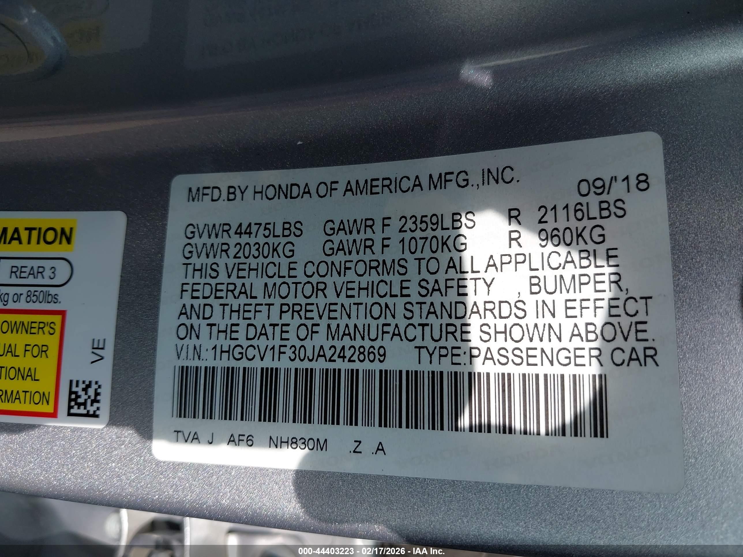 HONDA ACCORD image 9