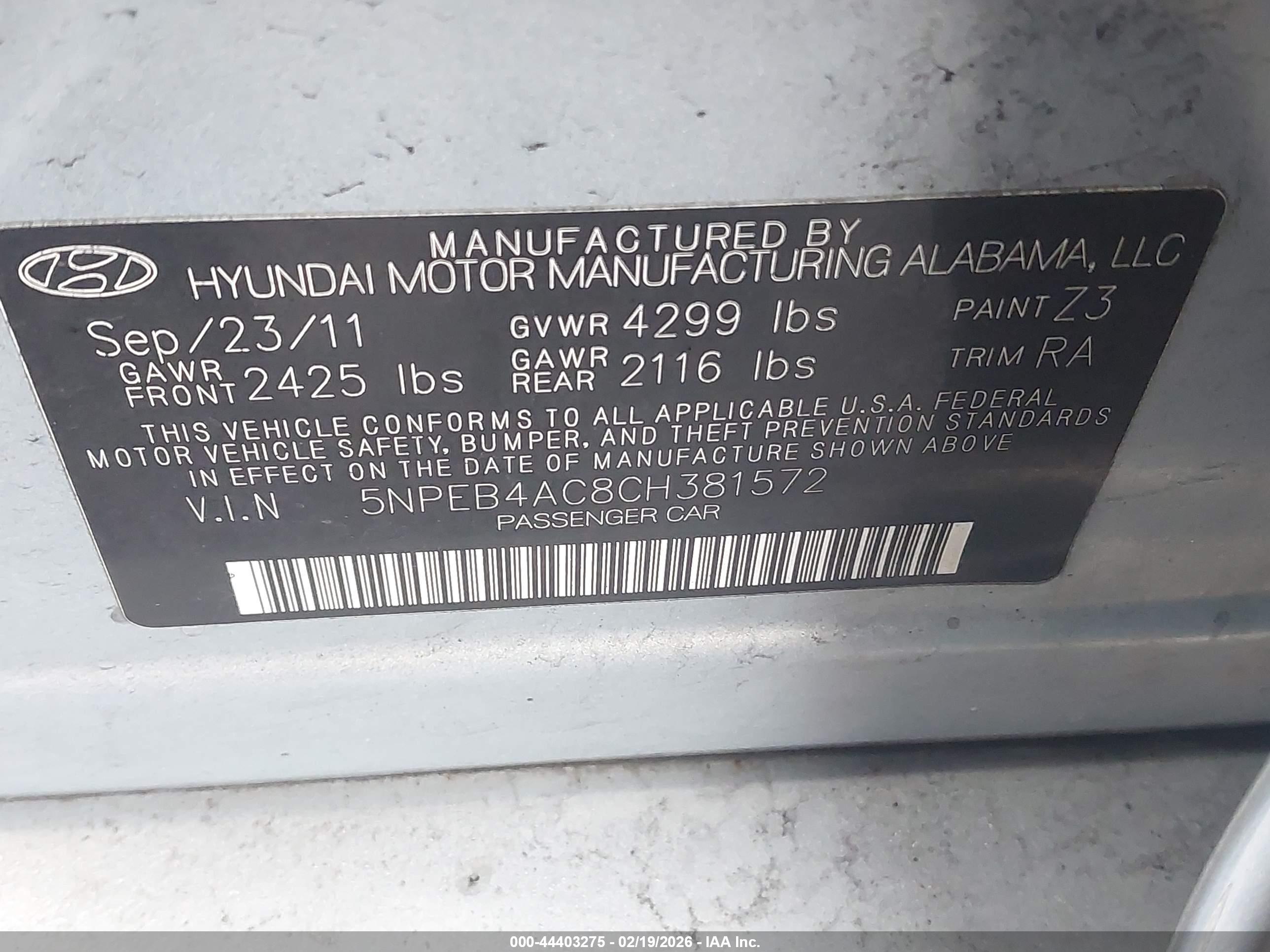 HYUNDAI SONATA image 9