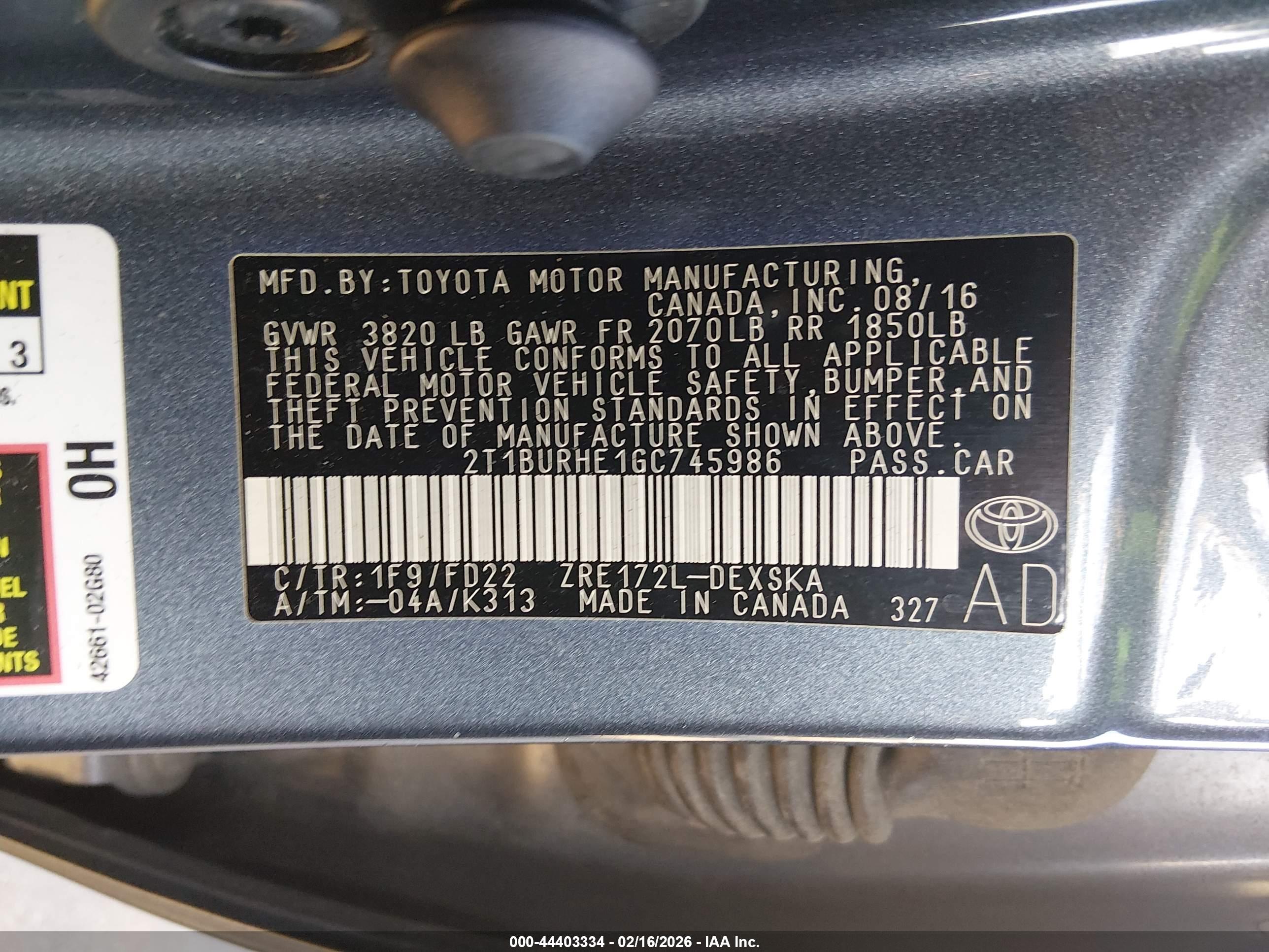 TOYOTA COROLLA image 9