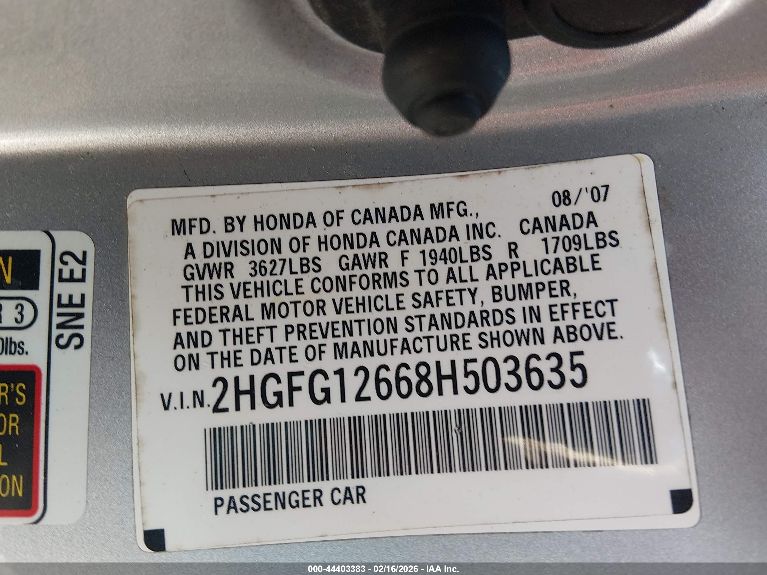 HONDA CIVIC image 9
