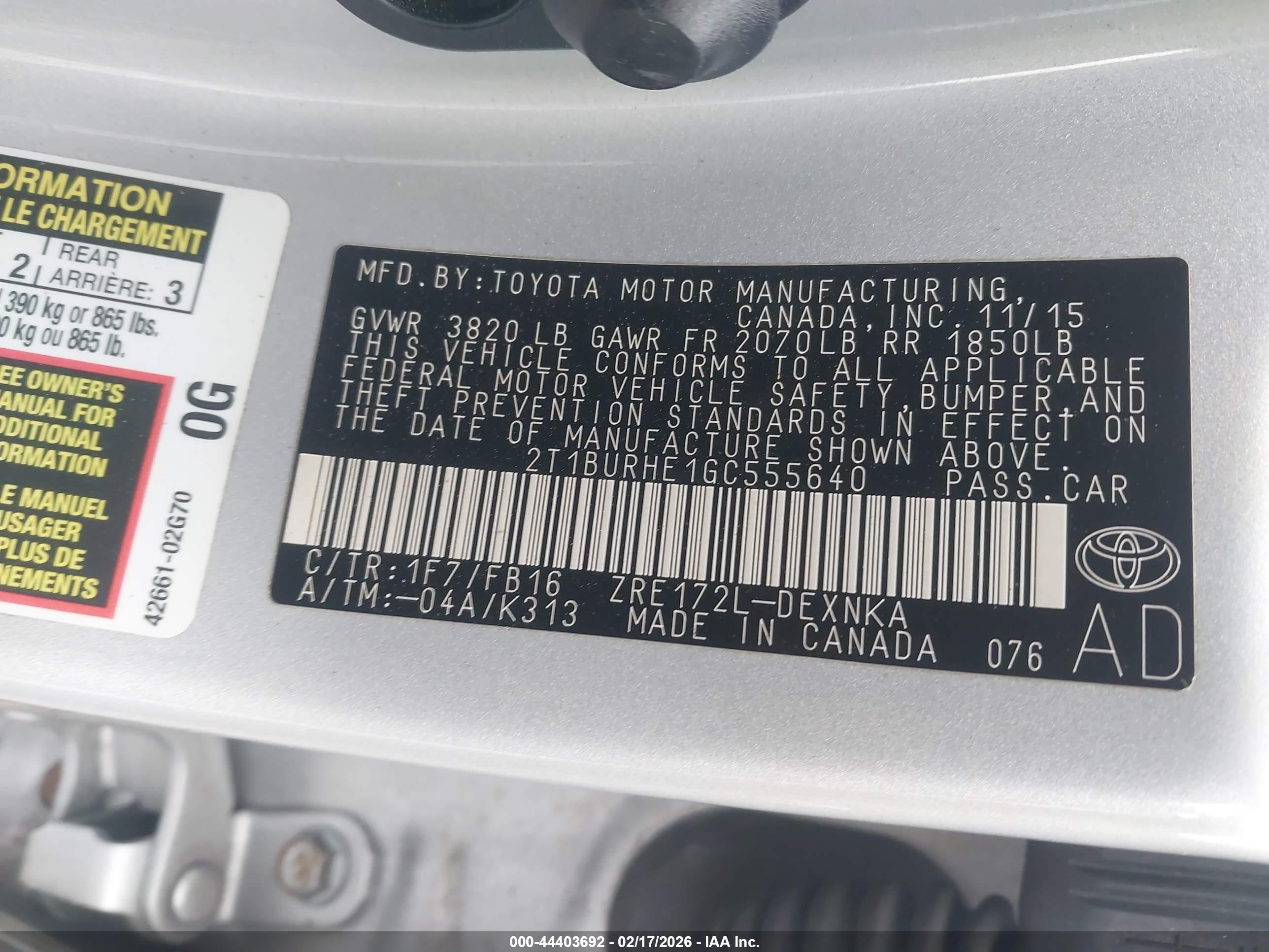 TOYOTA COROLLA image 9