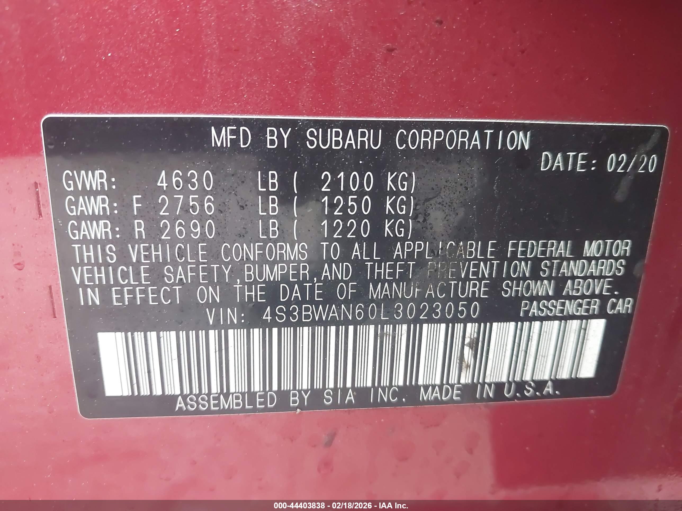 SUBARU LEGACY image 9