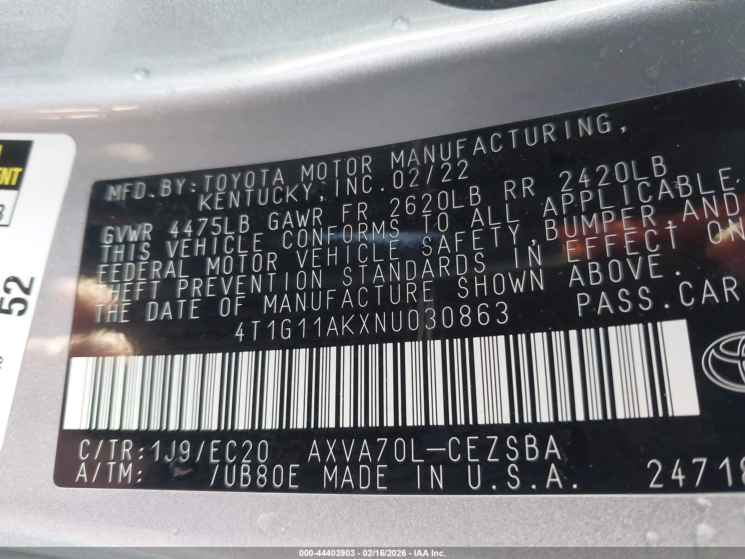 TOYOTA CAMRY image 9
