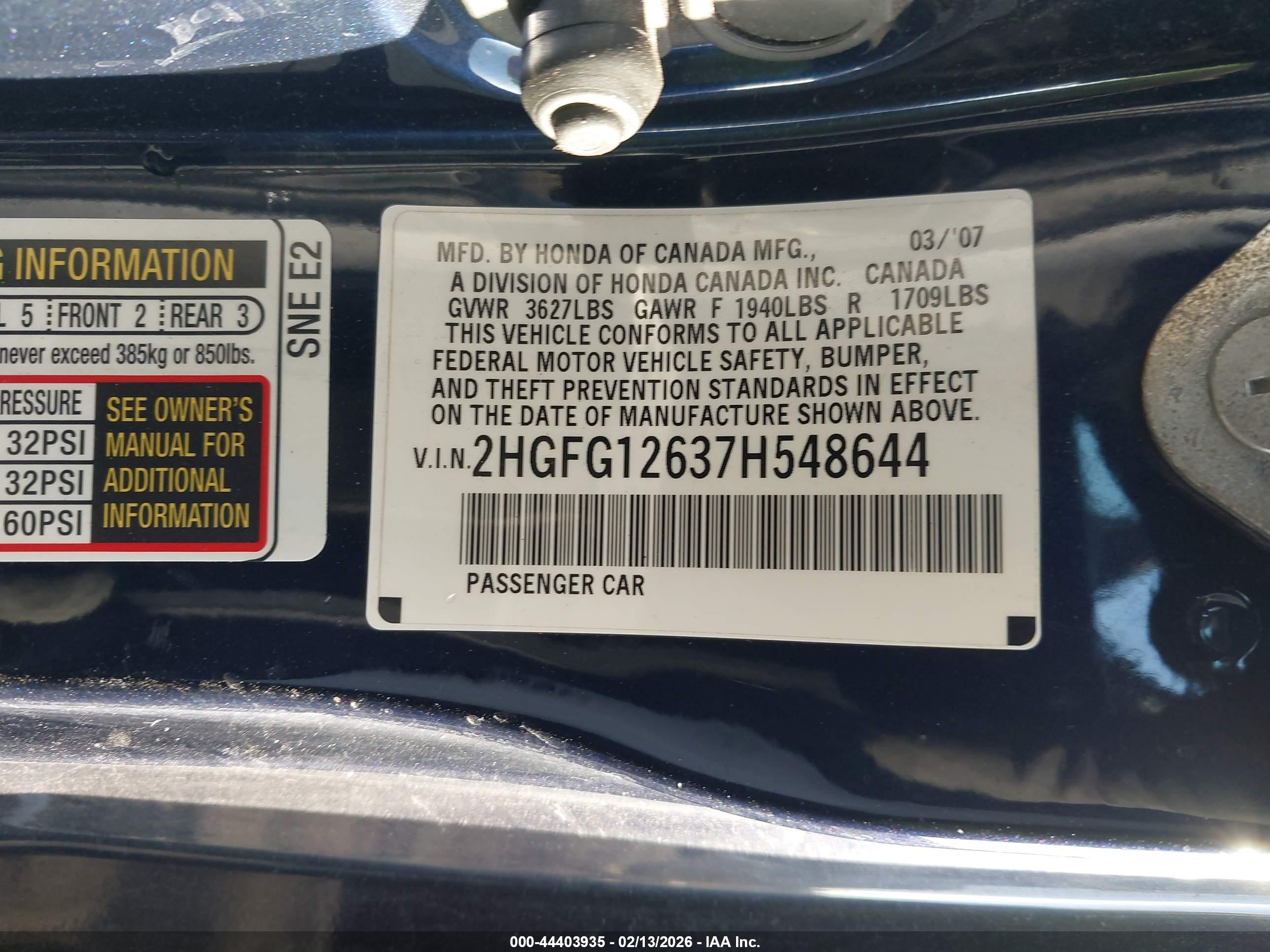 HONDA CIVIC image 9