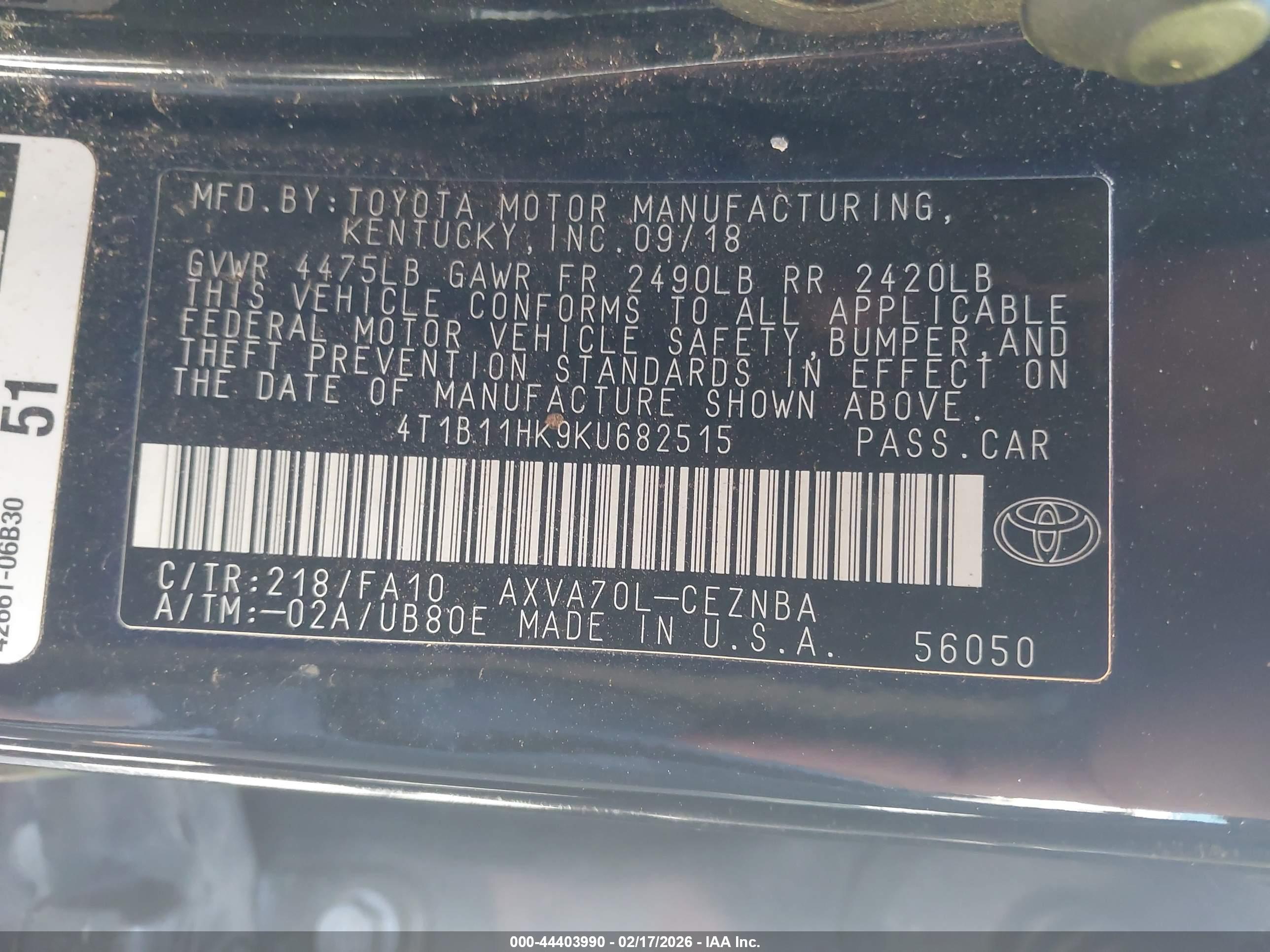 TOYOTA CAMRY image 9
