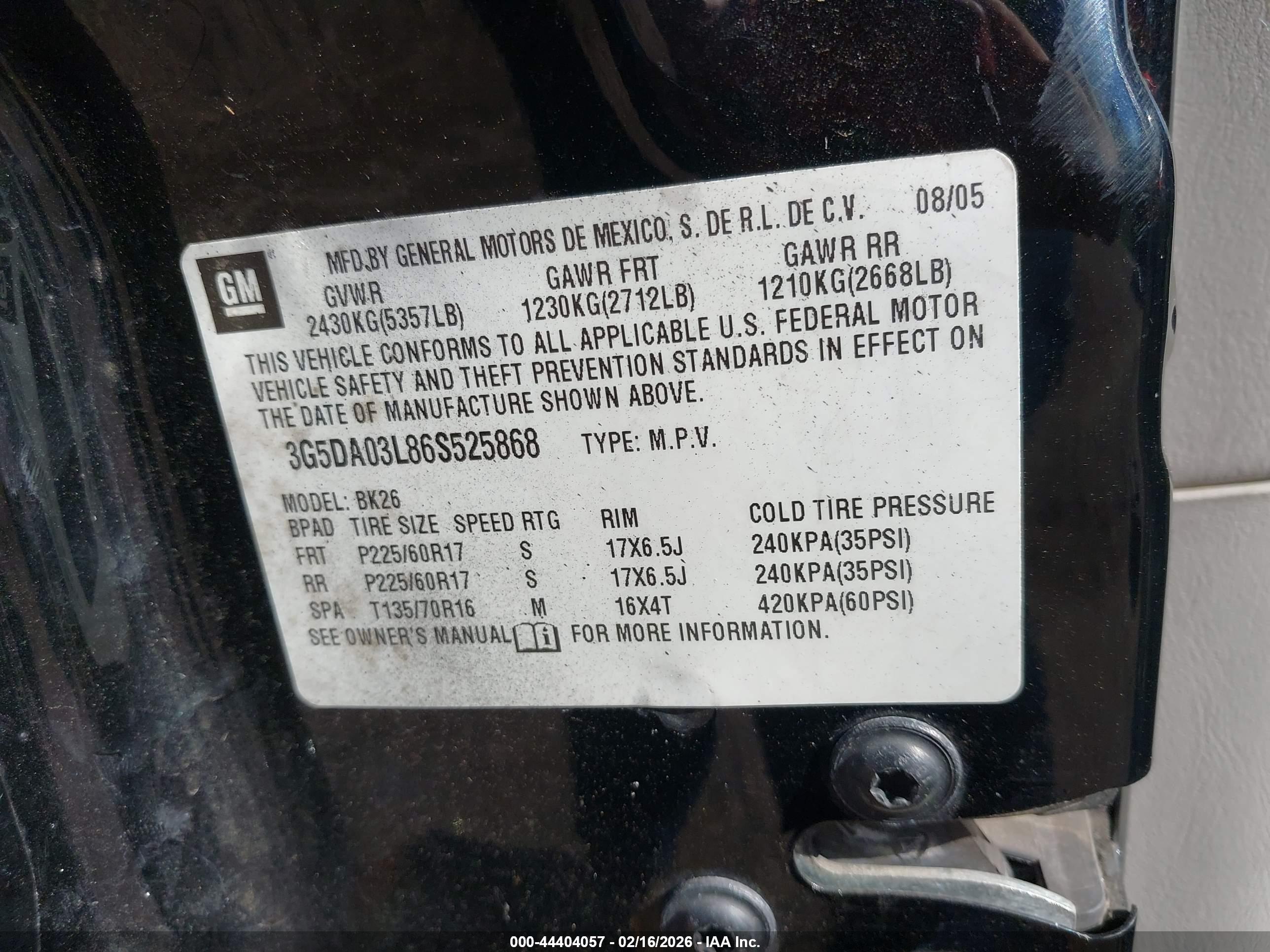 BUICK RENDEZVOUS image 9