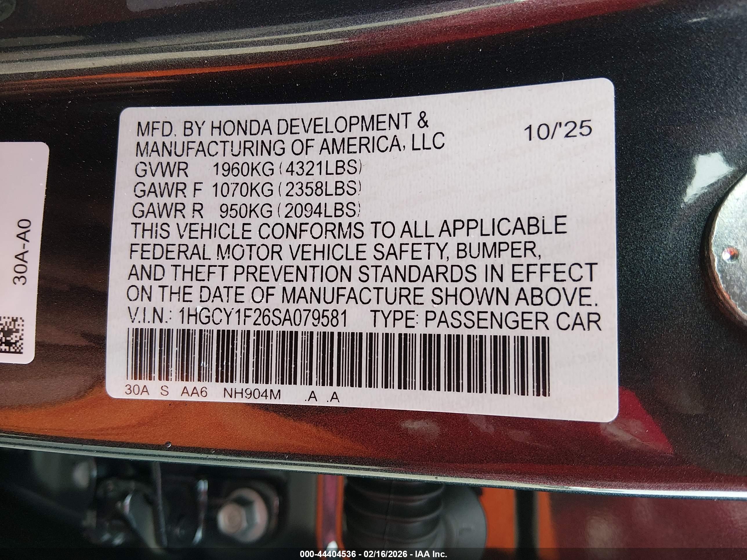 HONDA ACCORD image 9