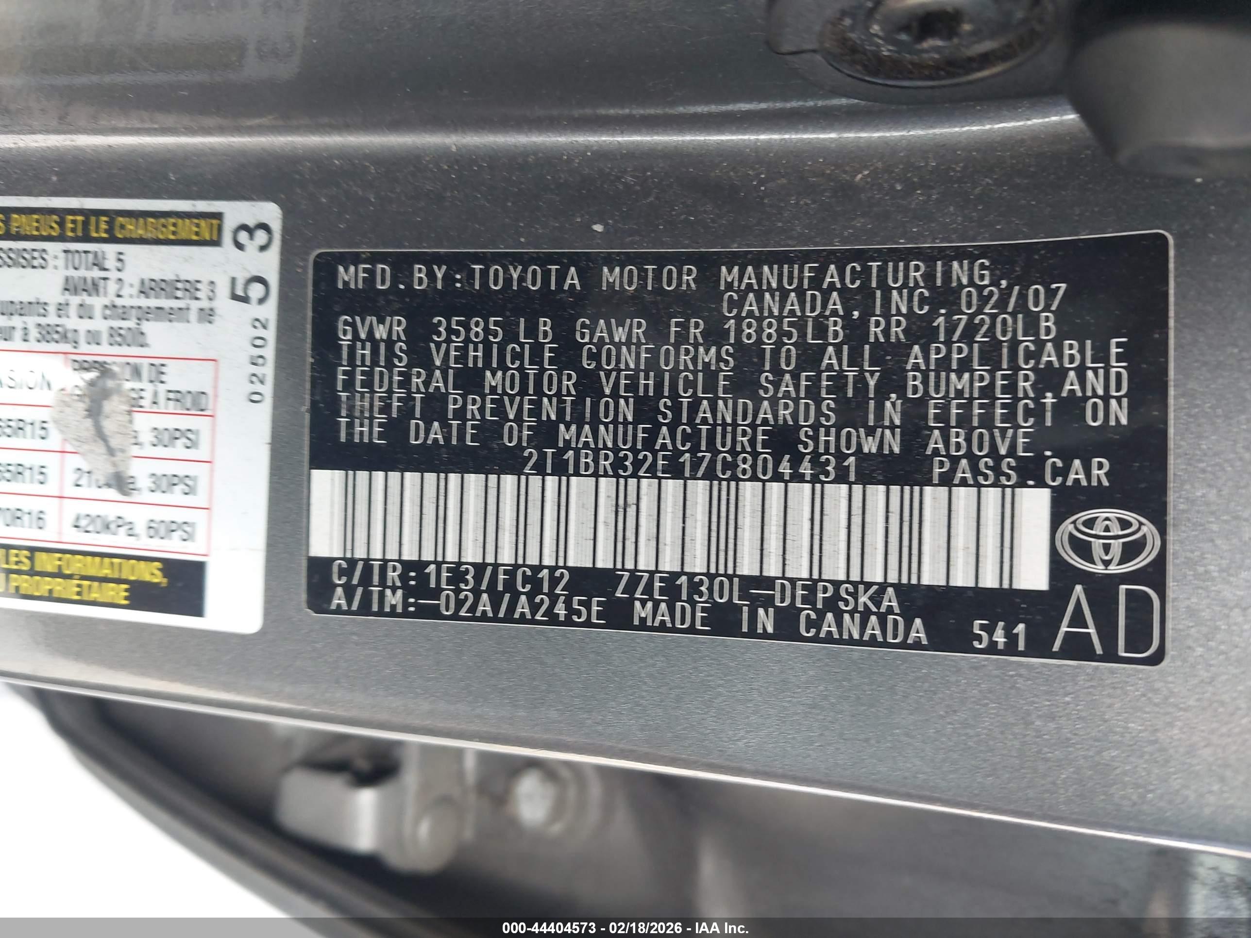 TOYOTA COROLLA image 9