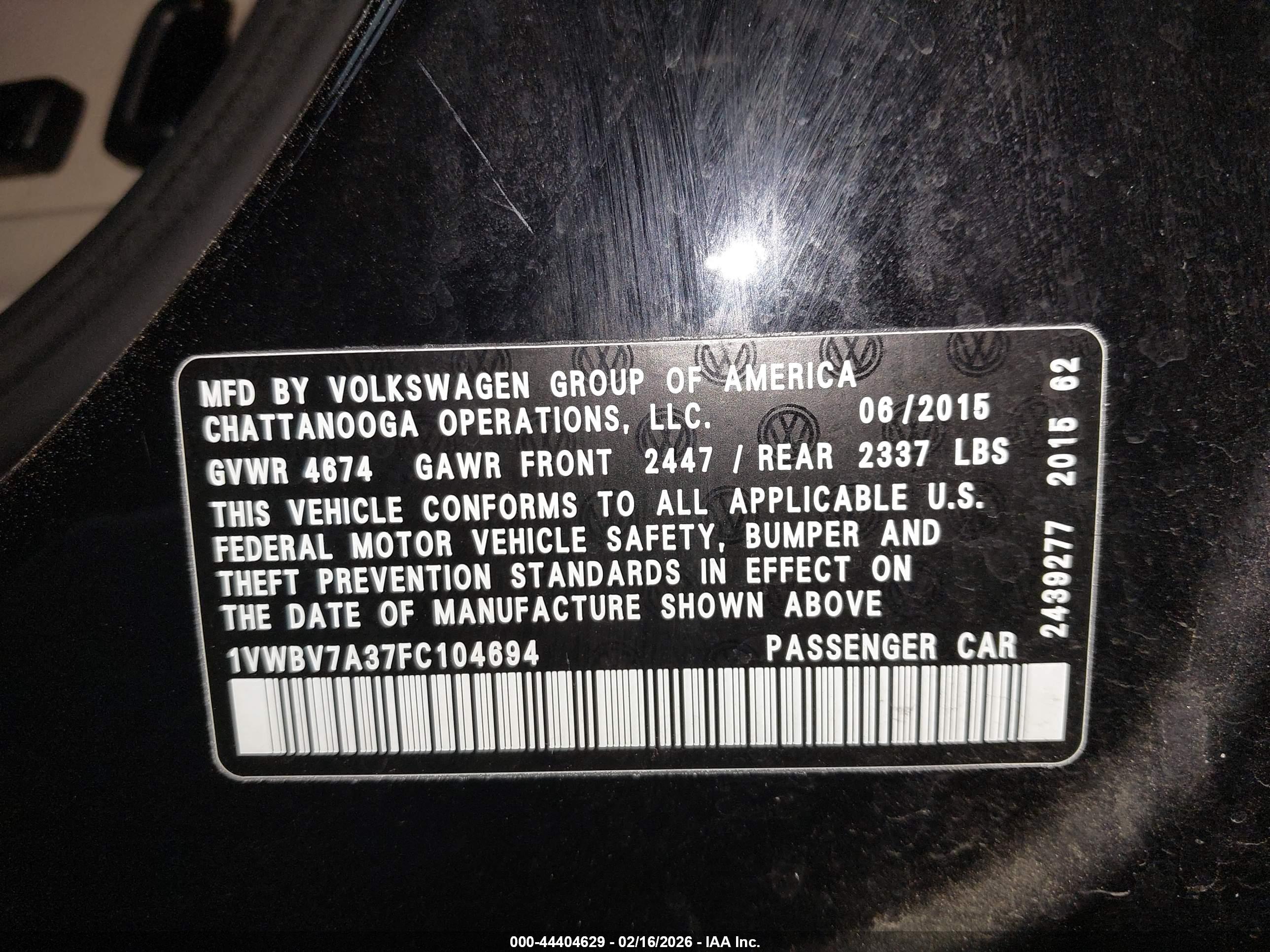 VOLKSWAGEN PASSAT image 9