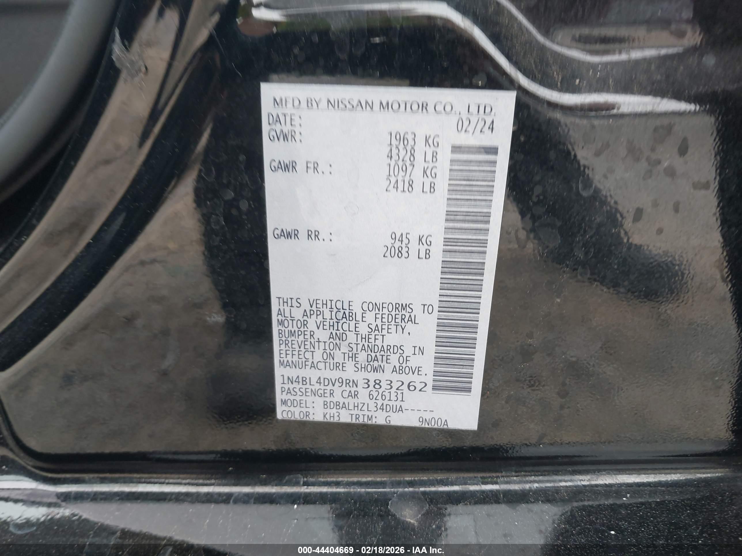 NISSAN ALTIMA image 9