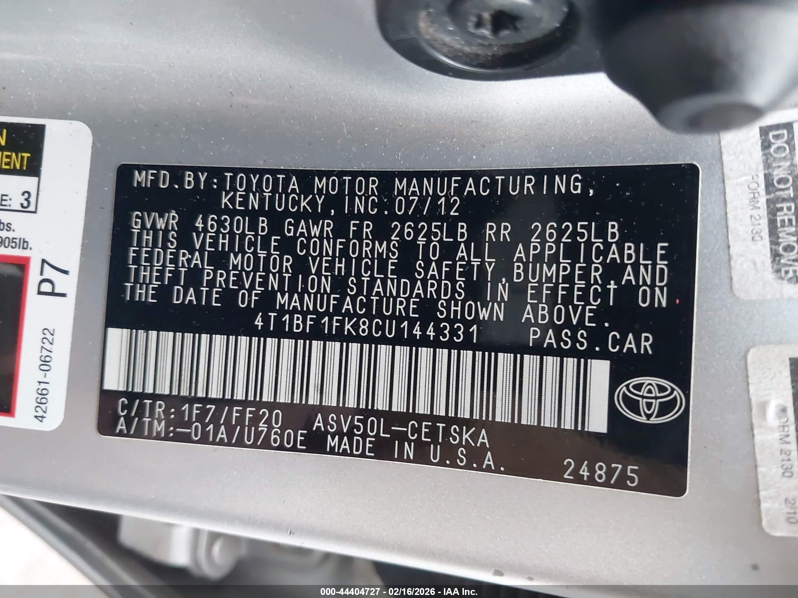TOYOTA CAMRY image 9