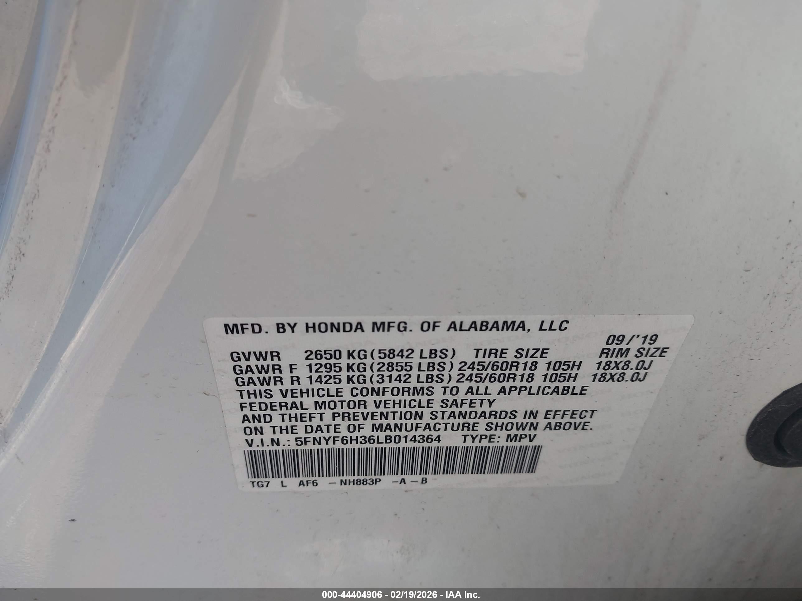 HONDA PILOT image 9